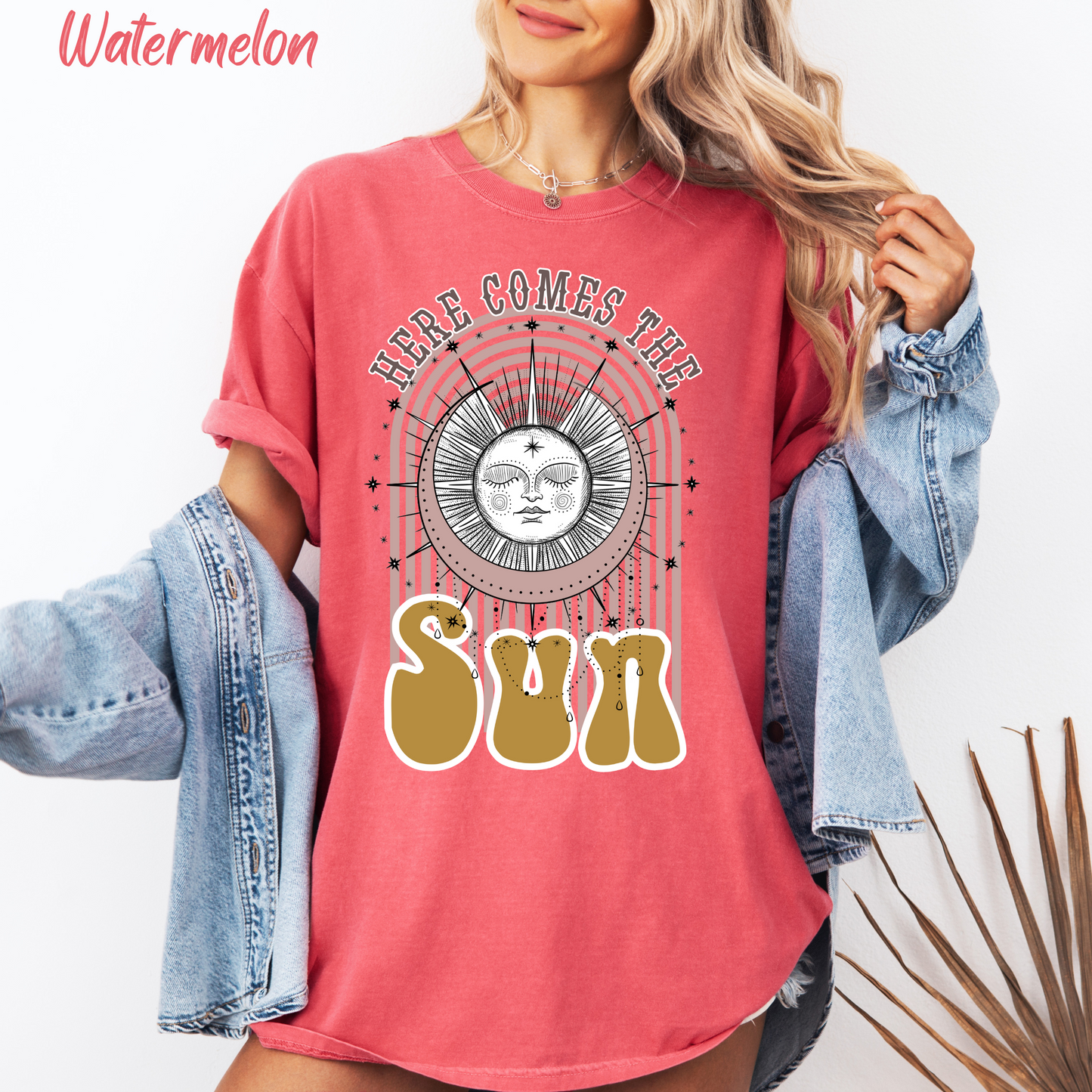 Here Comes The Sun T-Shirt Beach Tee Comfort Colors T-shirt Retro Shirt Boho Tee Hippie t-shirt