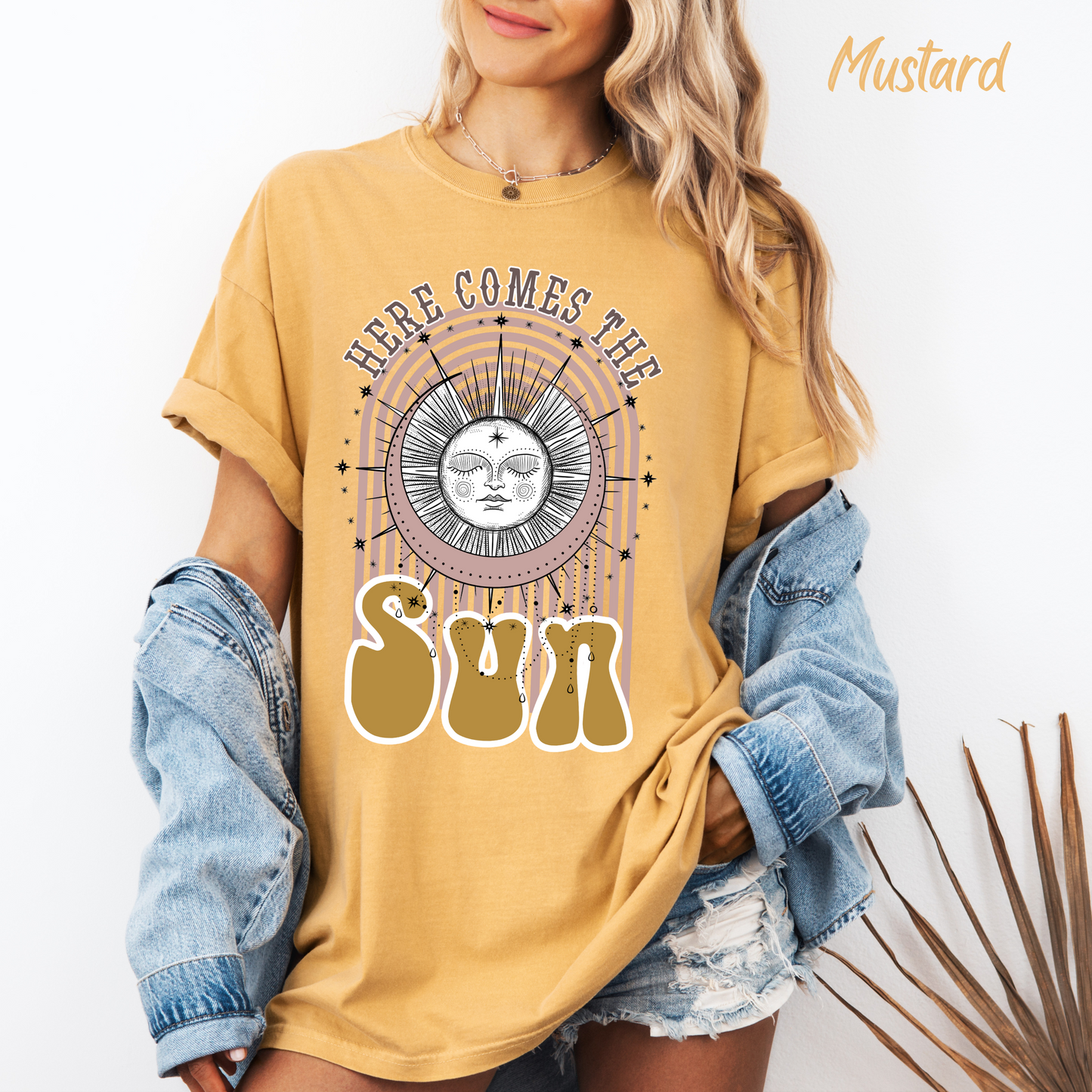 Here Comes The Sun T-Shirt Beach Tee Comfort Colors T-shirt Retro Shirt Boho Tee Hippie t-shirt