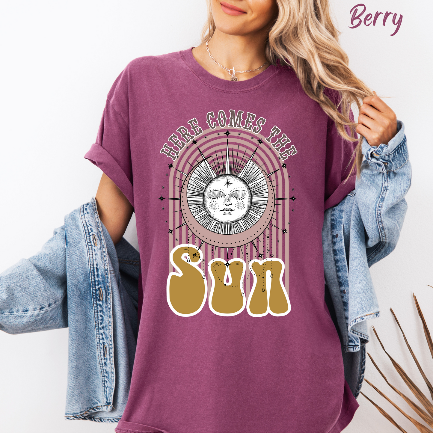 Here Comes The Sun T-Shirt Beach Tee Comfort Colors T-shirt Retro Shirt Boho Tee Hippie t-shirt