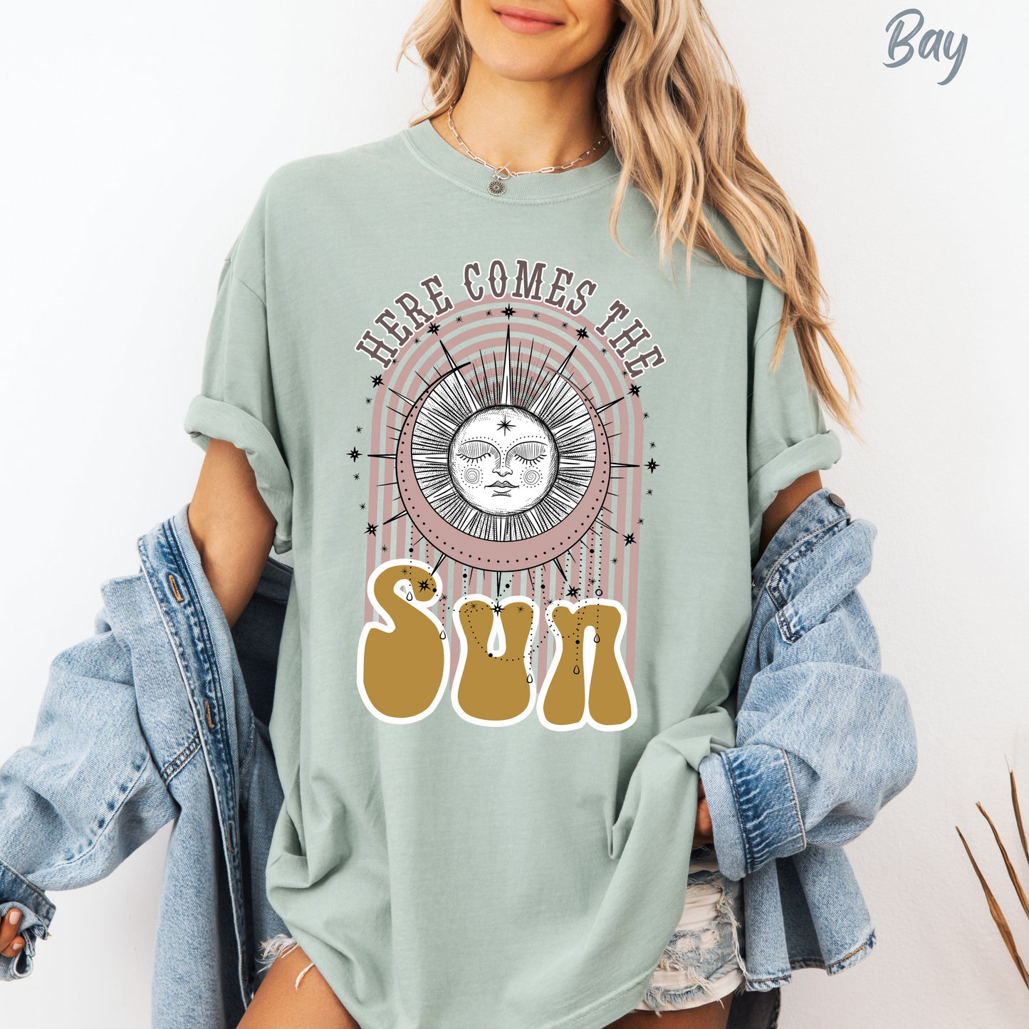 Here Comes The Sun T-Shirt Beach Tee Comfort Colors T-shirt Retro Shirt Boho Tee Hippie t-shirt