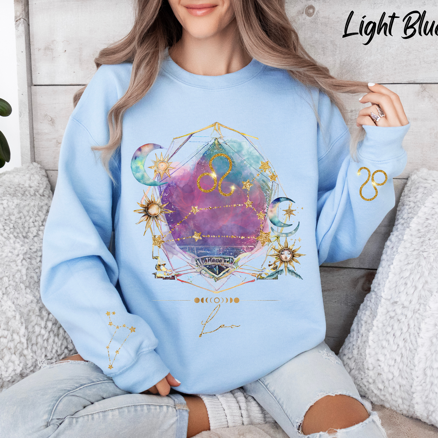 Leo Sweatshirt Leo Gift Astrology Sweatshirt Vintage Leo Zodiac Shirt Retro Boho Celestial Sweatshirt Leo Birthday Horoscope Gifts For Her