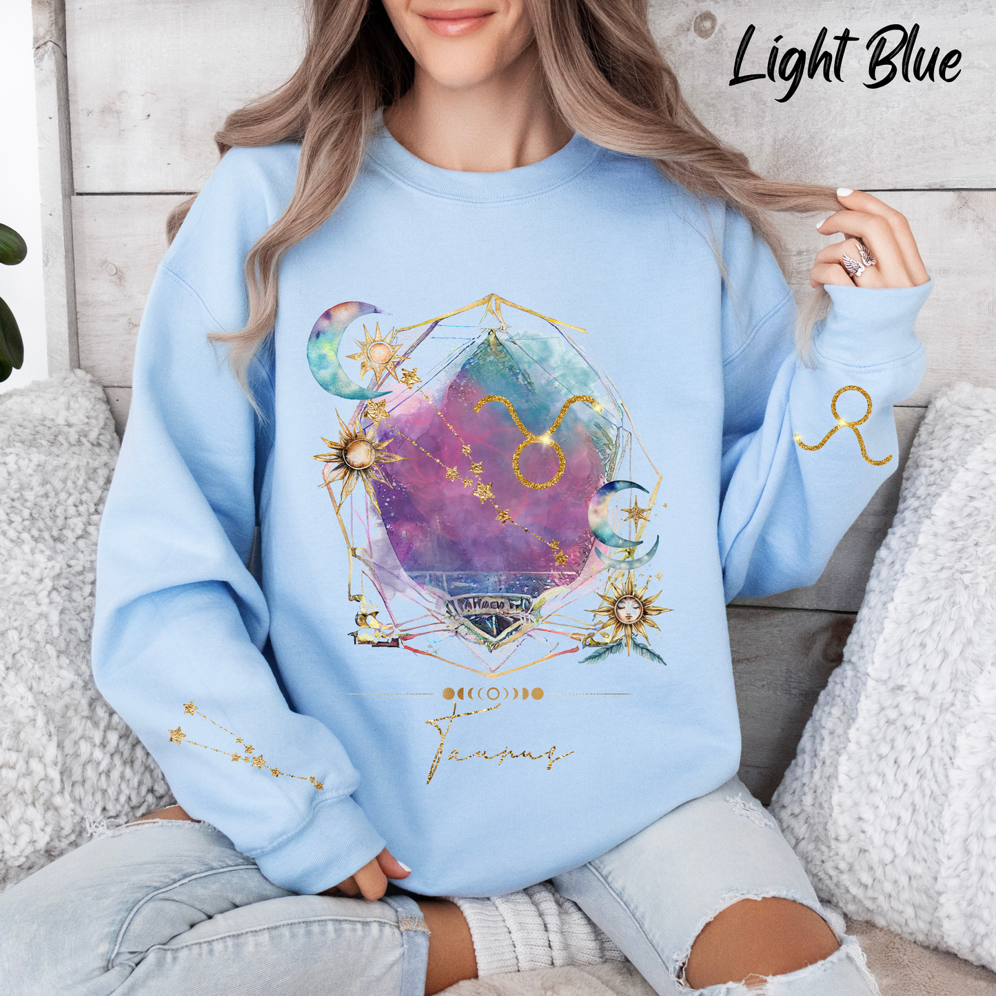Taurus Sweatshirt Taurus Gift Astrology Sweatshirt Vintage Taurus Zodiac Shirt Retro Boho Celestial Sweatshirt Taurus Birthday Horoscope