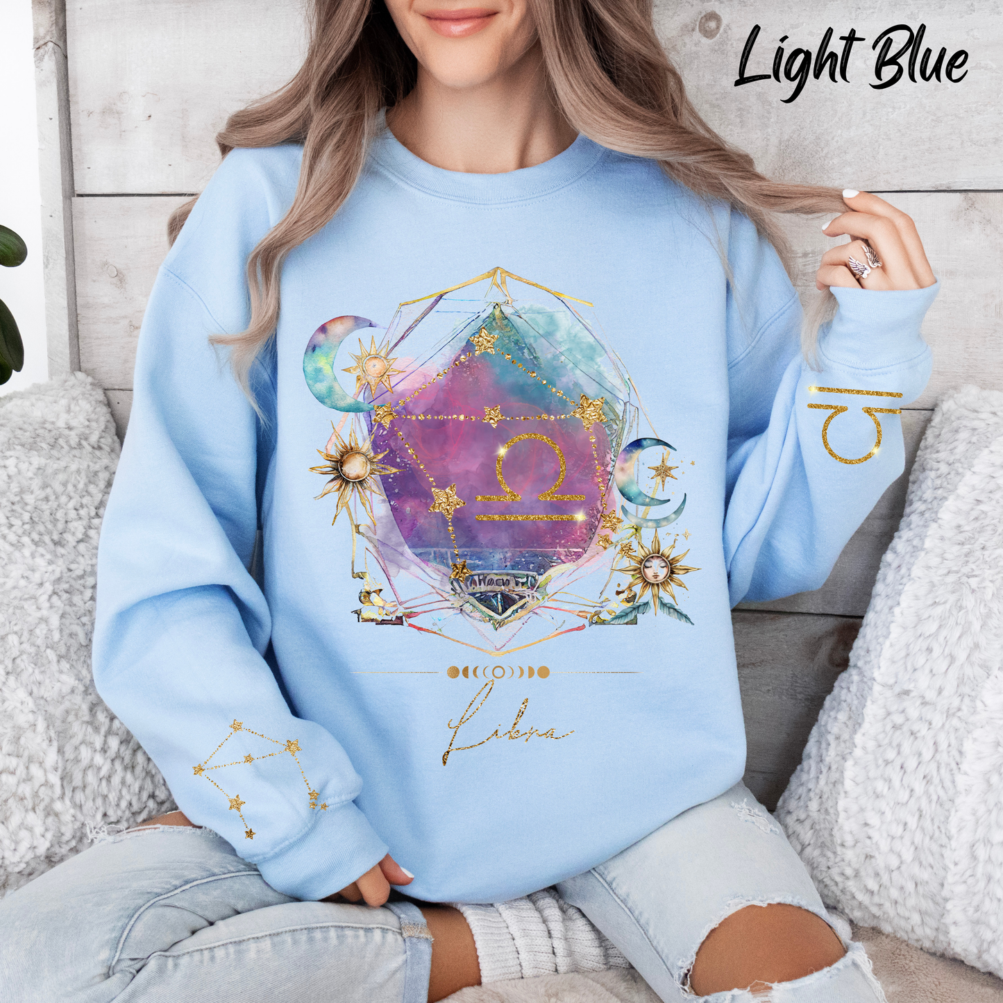 Libra Sweatshirt Libra Gift Unisex Astrology Sweatshirt Vintage Libra Shirt Retro Boho Celestial Sweatshirt Libra Birthday Zodiac Shirt