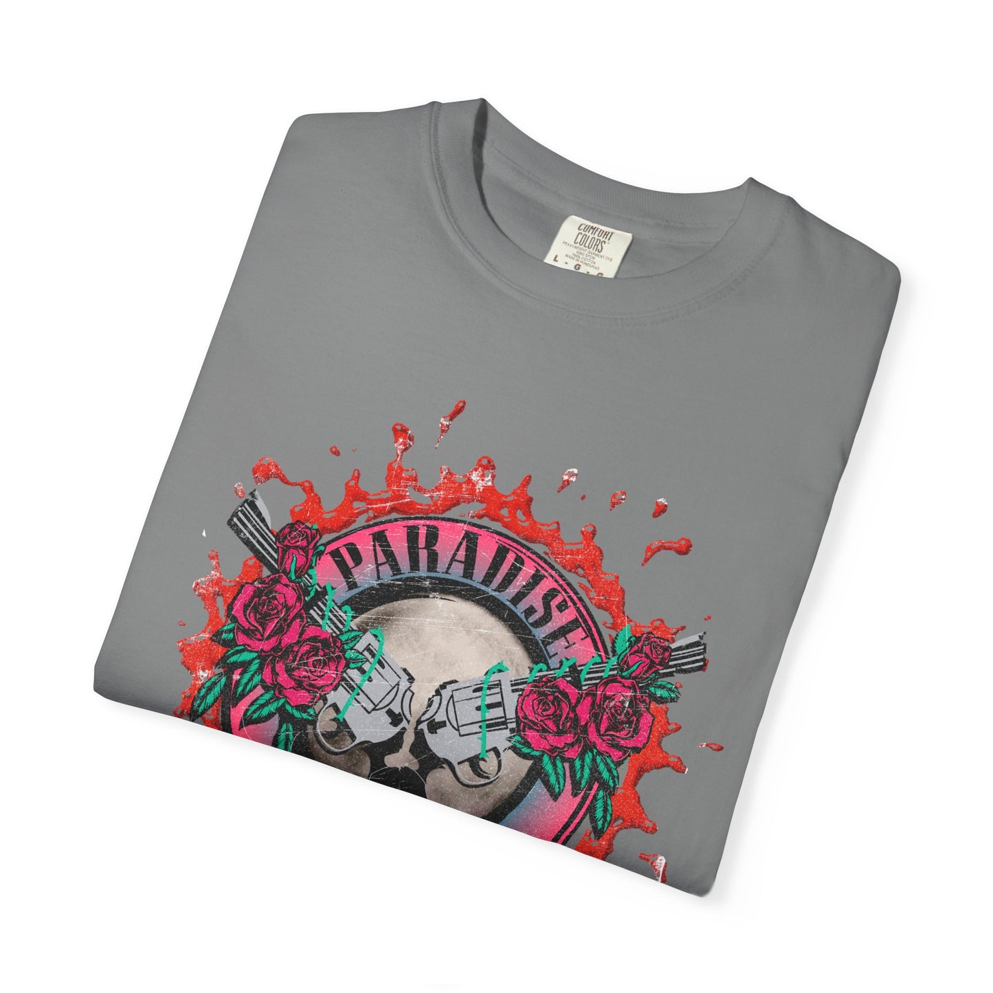 Paradise City Shirt 80s Graffiti Paint Retro Graphic Tee Comfort Color Shirt Concert Tee Trendy Festival Rocker T-shirt