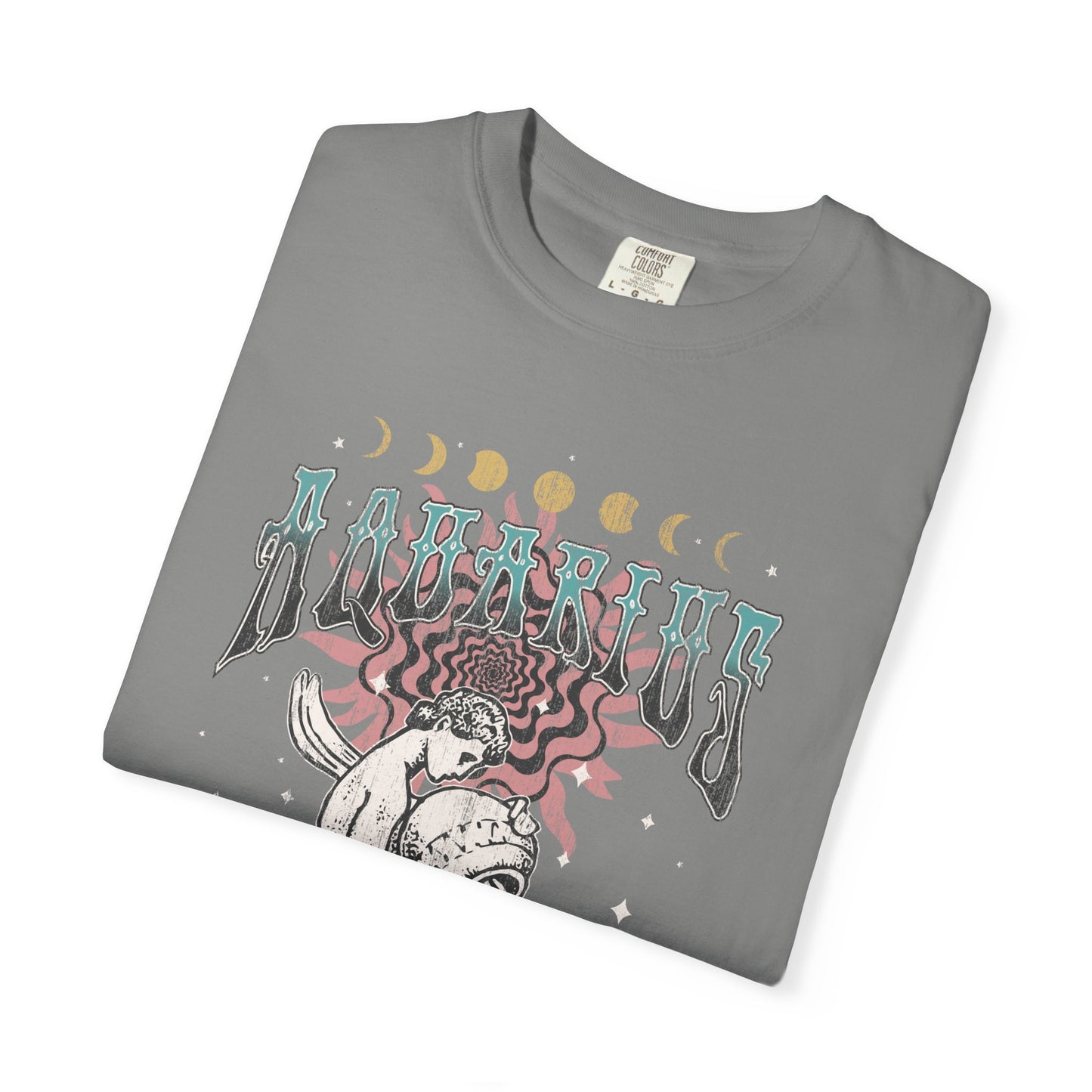 Aquarius Shirt Trendy Zodiac Comfort Colors  Graphic T shirt Astrology Tee Vintage Aquarius Birthday Gift