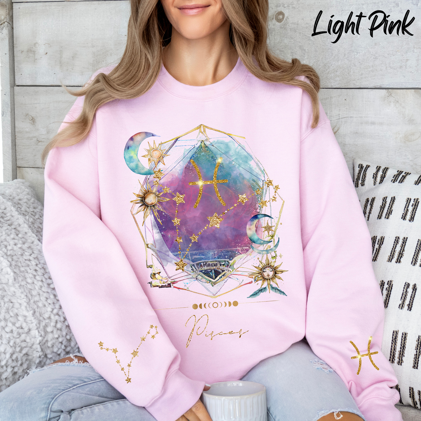 Pisces Sweatshirt Pisces Gift Astrology Sweatshirt Vintage Pisces Zodiac Shirt Retro Boho Celestial Sweatshirt Pisces Birthday Horoscope