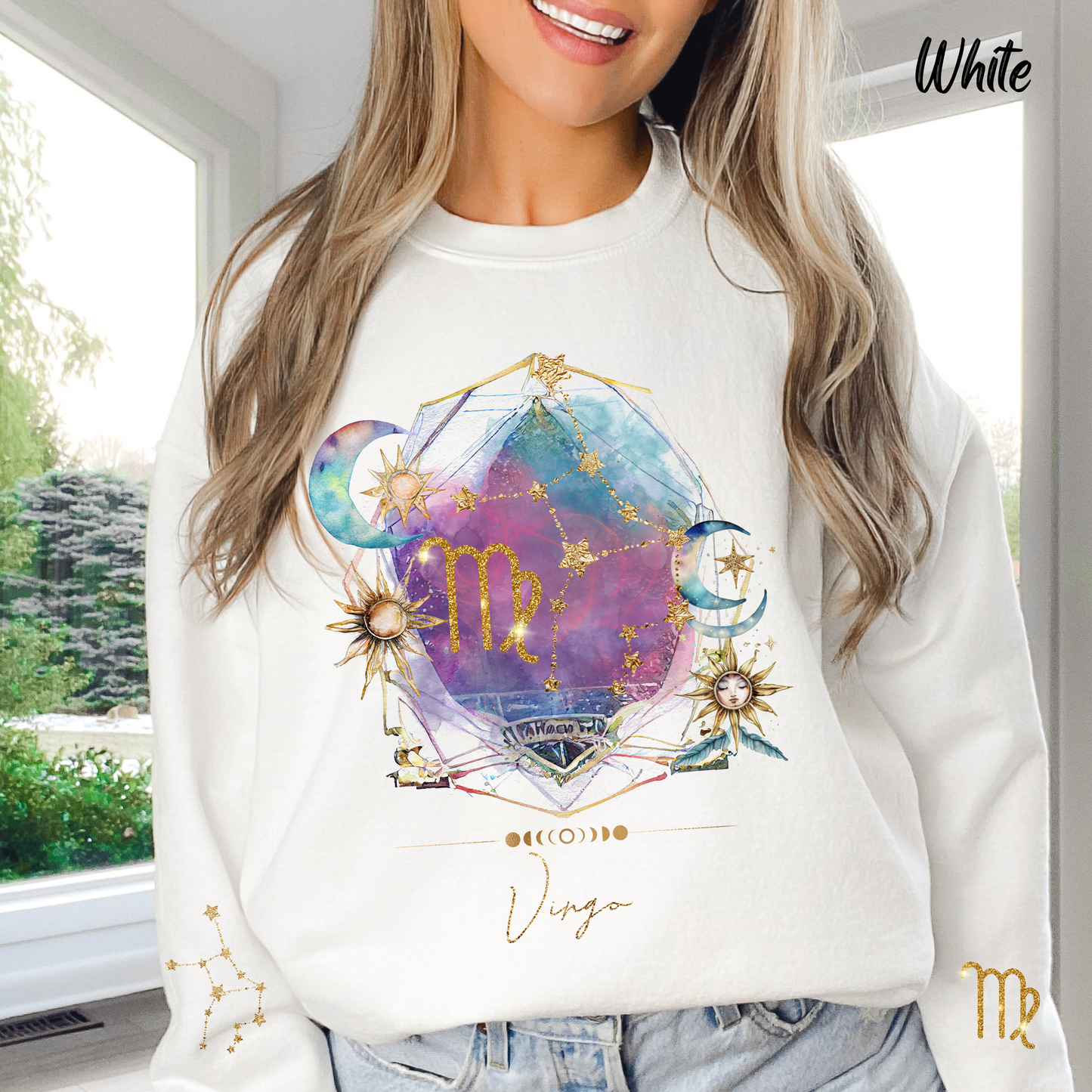 Virgo Sweatshirt Virgo Gift Unisex Astrology Sweatshirt Vintage Virgo Shirt Retro Boho Celestial Sweatshirt Virgo Birthday Zodiac Sweatshirt