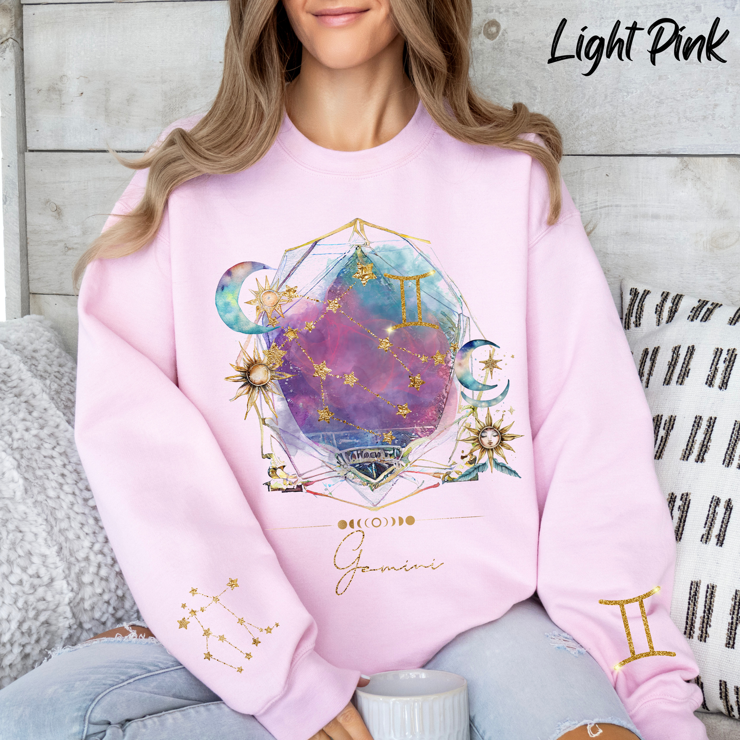 Gemini Sweatshirt Virgo Gift Unisex Astrology Sweatshirt Vintage Gemini Shirt Retro Boho Celestial Sweatshirt Gemini Birthday Zodiac Shirt