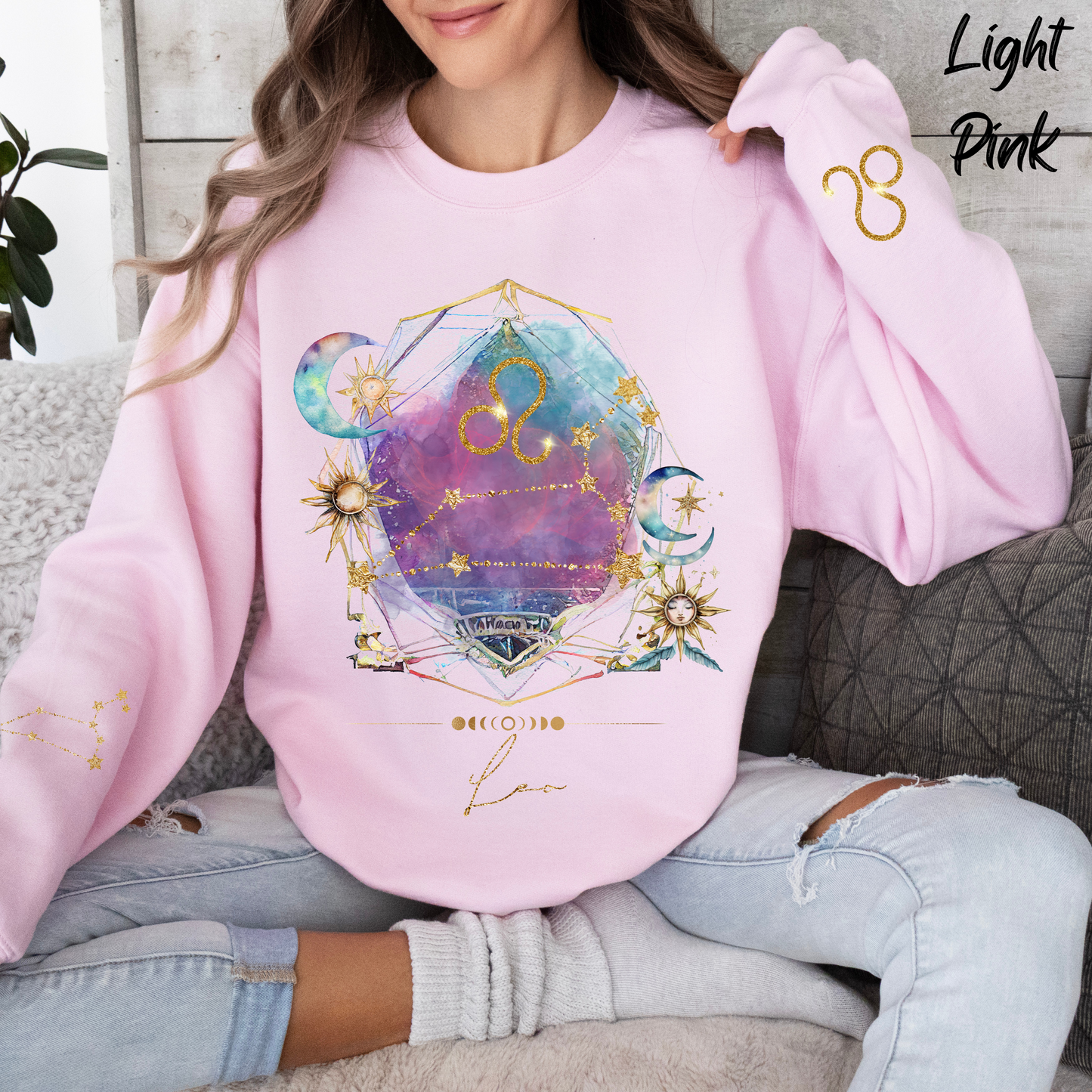Leo Sweatshirt Leo Gift Astrology Sweatshirt Vintage Leo Zodiac Shirt Retro Boho Celestial Sweatshirt Leo Birthday Horoscope Gifts For Her
