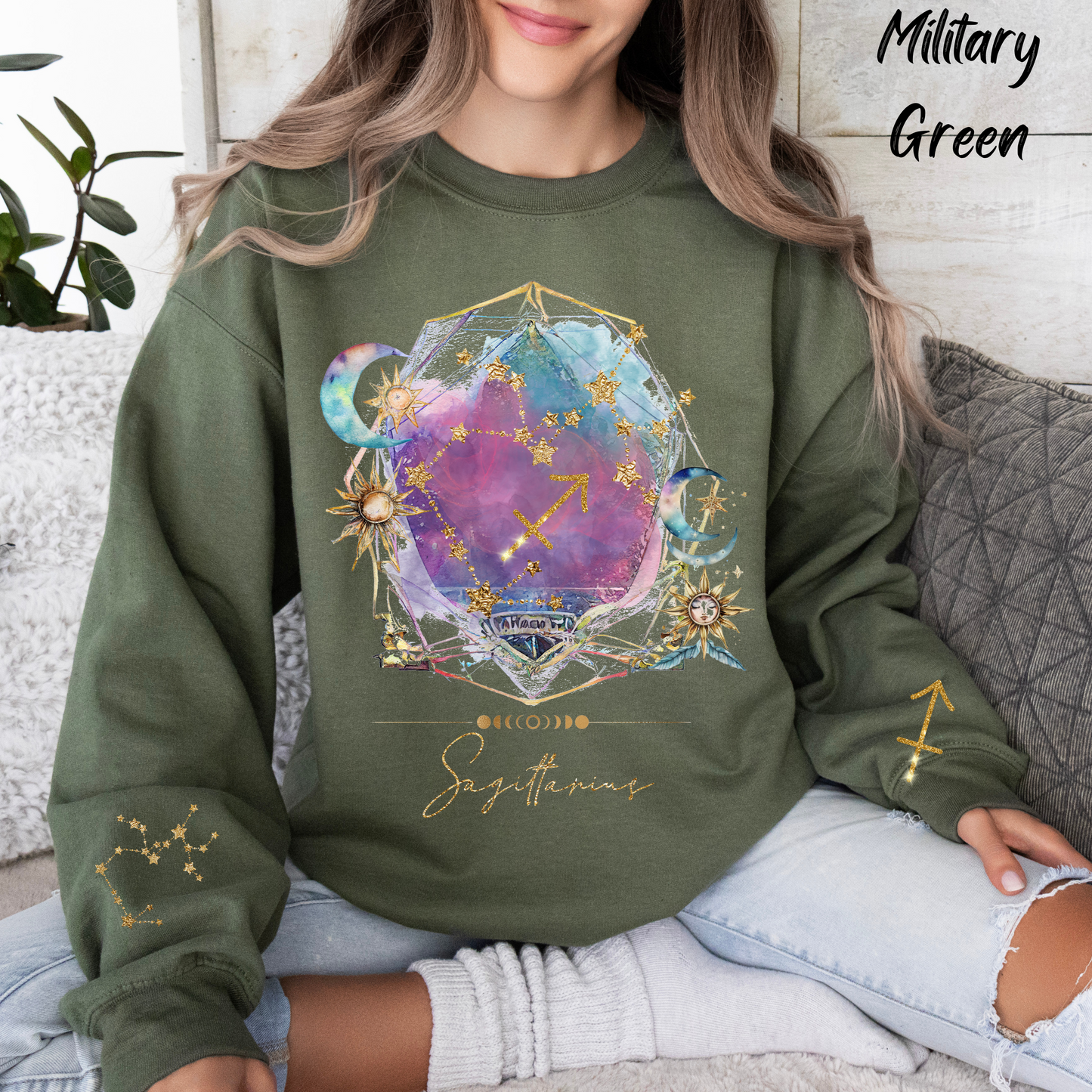 Sagittarius Sweatshirt Sagittarius Gift Astrology Sweatshirt Vintage Sagittarius Shirt Retro Boho Celestial Sweatshirt Sagittarius Birthday