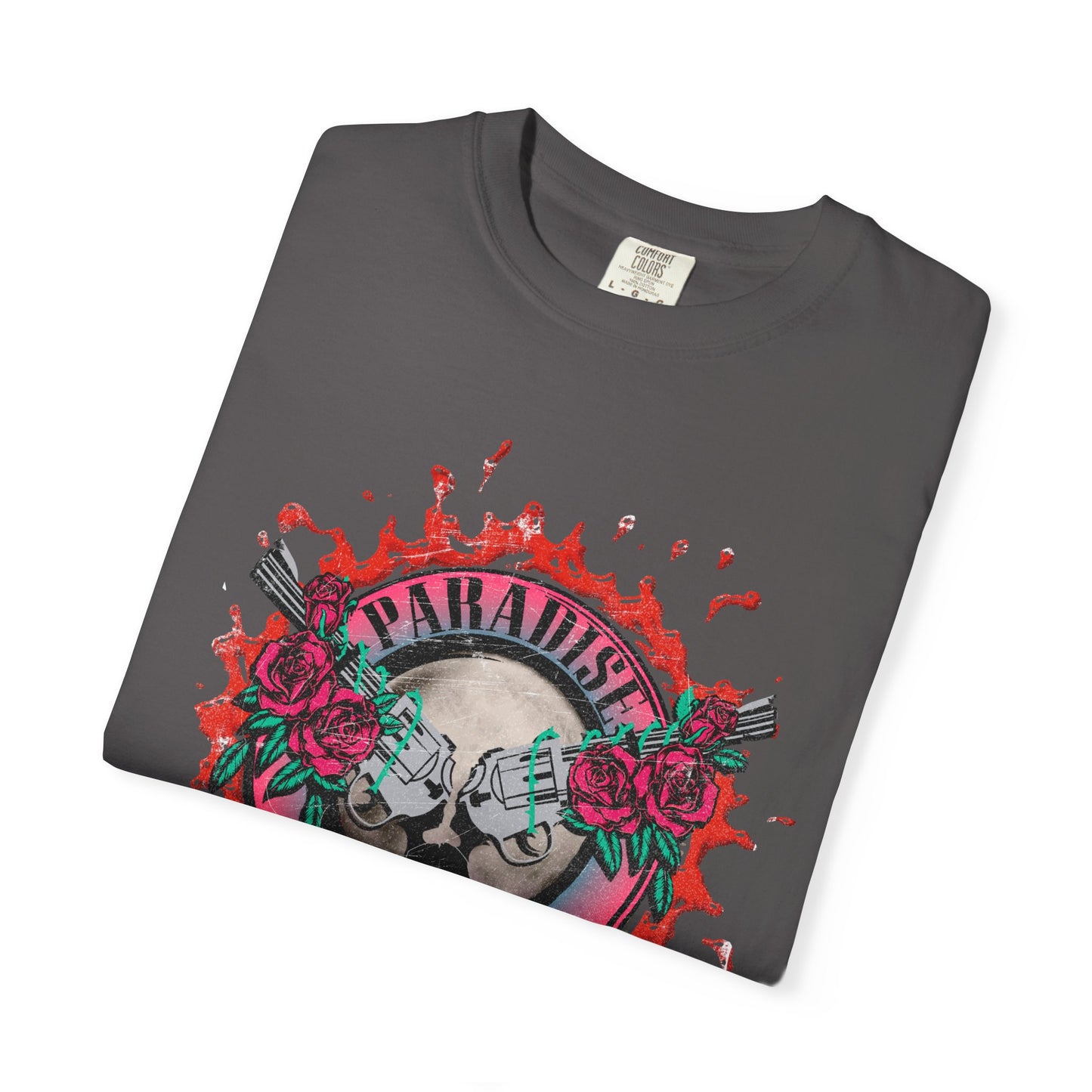 Paradise City Shirt 80s Graffiti Paint Retro Graphic Tee Comfort Color Shirt Concert Tee Trendy Festival Rocker T-shirt