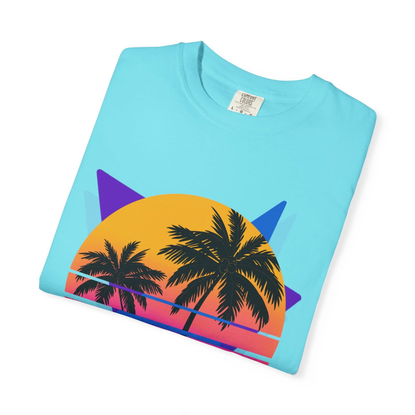 Neon Shirt Comfort Colors Shirt Retro 80's Palm Tree  Gifts For Her  Women Trendy Beach Vacation Tee Birthday Gift Teen