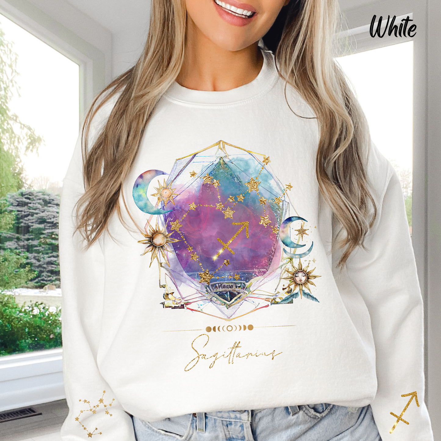 Sagittarius Sweatshirt Sagittarius Gift Astrology Sweatshirt Vintage Sagittarius Shirt Retro Boho Celestial Sweatshirt Sagittarius Birthday