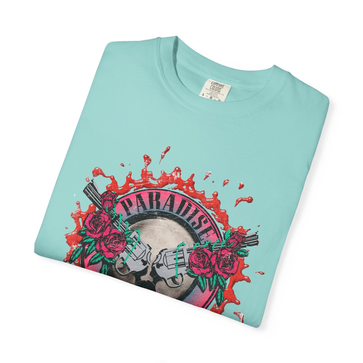 Paradise City Shirt 80s Graffiti Paint Retro Graphic Tee Comfort Color Shirt Concert Tee Trendy Festival Rocker T-shirt
