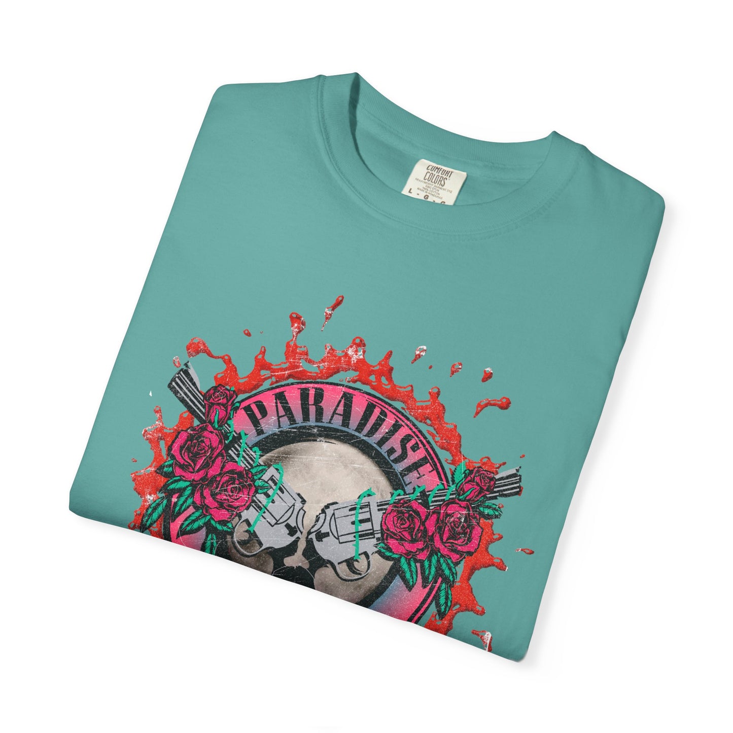 Paradise City Shirt 80s Graffiti Paint Retro Graphic Tee Comfort Color Shirt Concert Tee Trendy Festival Rocker T-shirt