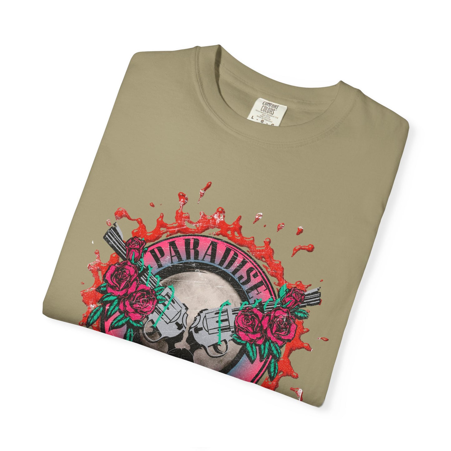 Paradise City Shirt 80s Graffiti Paint Retro Graphic Tee Comfort Color Shirt Concert Tee Trendy Festival Rocker T-shirt