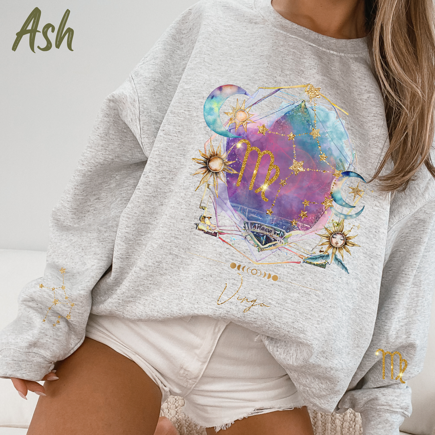 Virgo Sweatshirt Virgo Gift Unisex Astrology Sweatshirt Vintage Virgo Shirt Retro Boho Celestial Sweatshirt Virgo Birthday Zodiac Sweatshirt