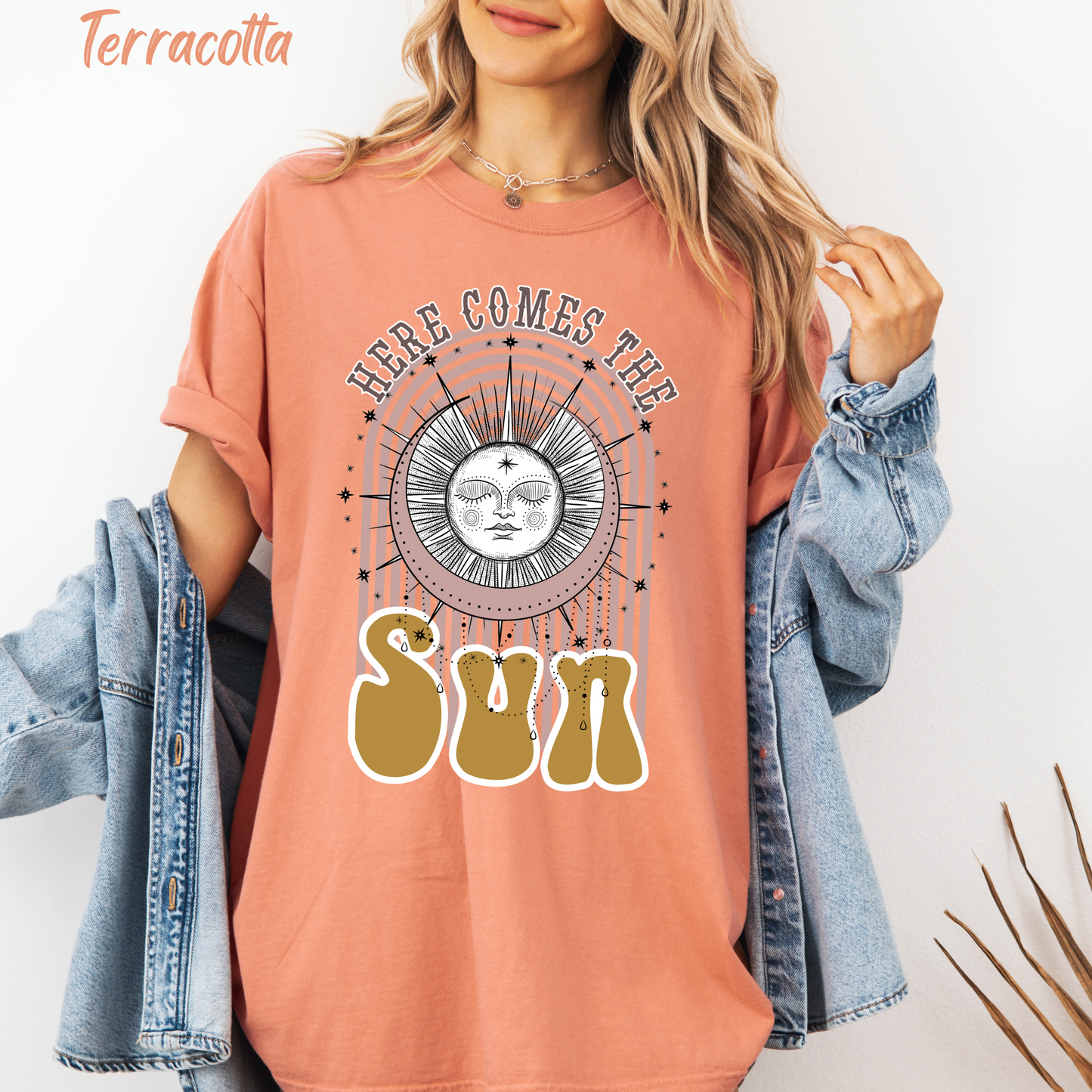 Here Comes The Sun T-Shirt Beach Tee Comfort Colors T-shirt Retro Shirt Boho Tee Hippie t-shirt