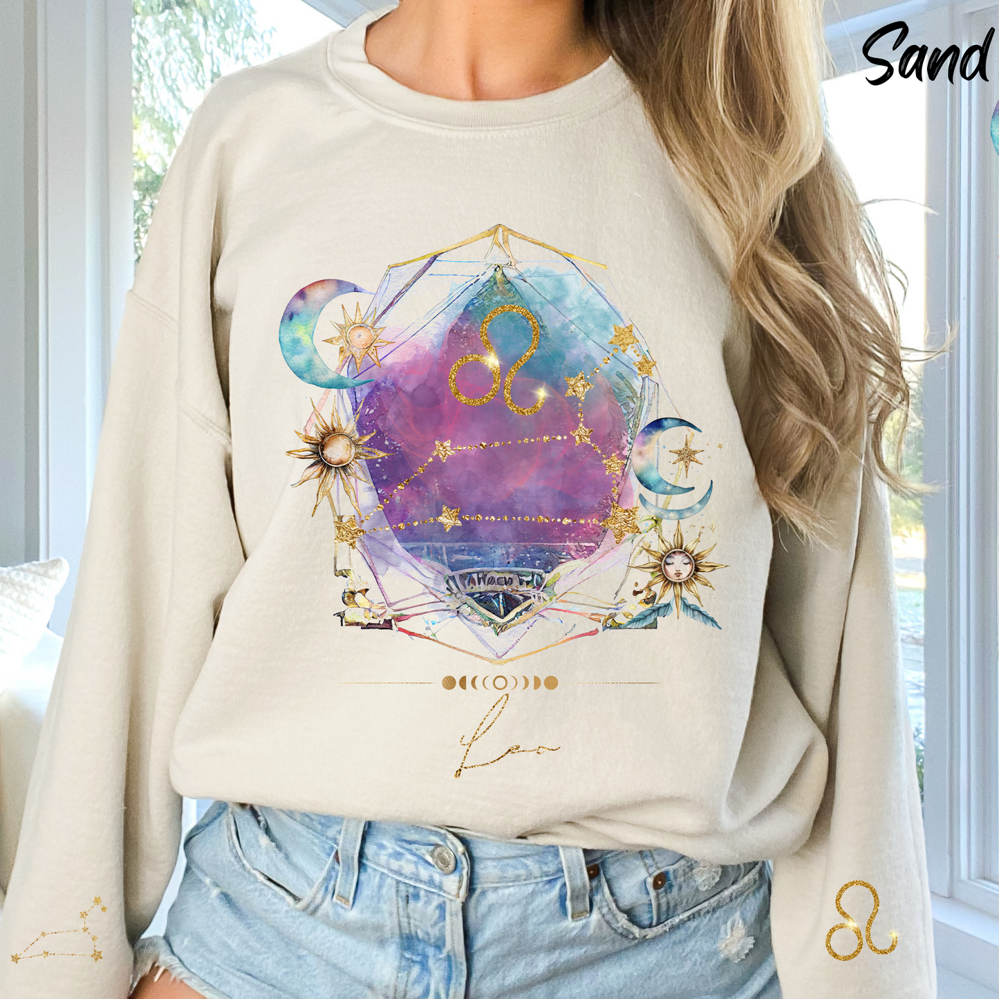 Leo Sweatshirt Leo Gift Astrology Sweatshirt Vintage Leo Zodiac Shirt Retro Boho Celestial Sweatshirt Leo Birthday Horoscope Gifts For Her