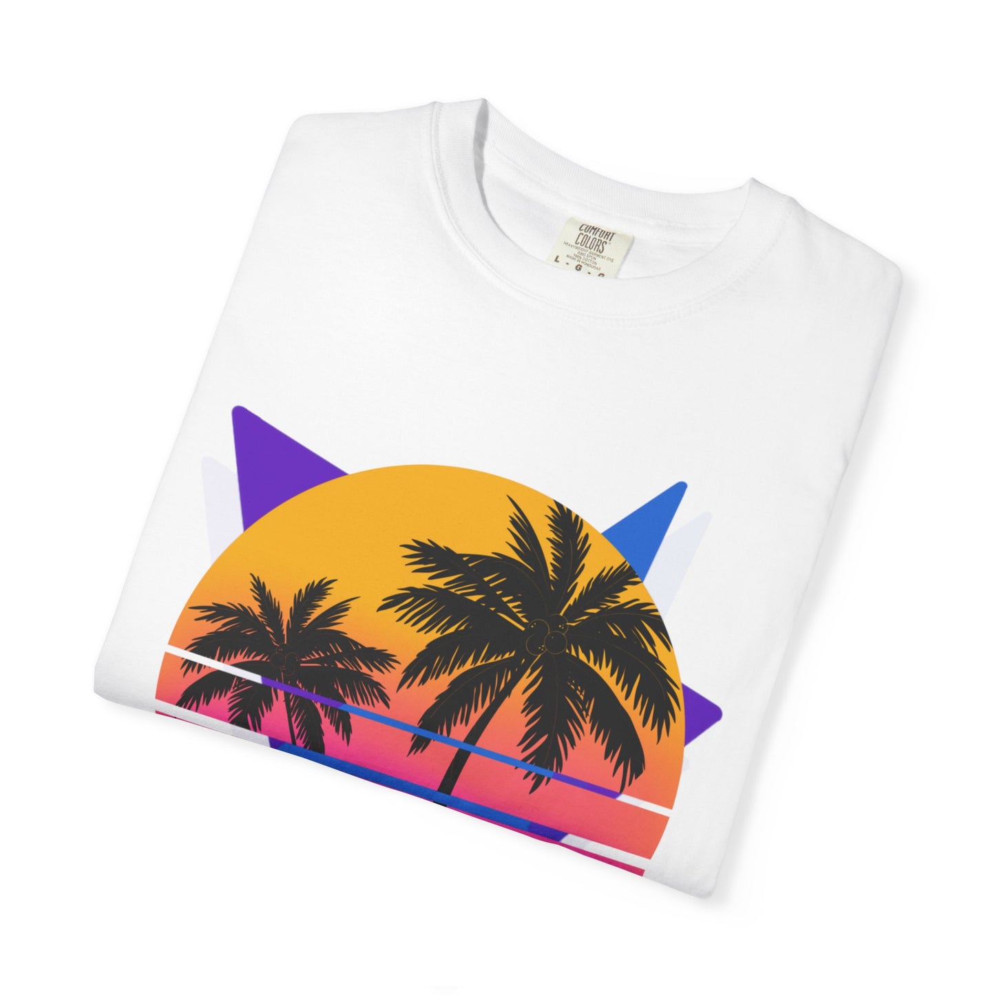 Neon Shirt Comfort Colors Shirt Retro 80's Palm Tree  Gifts For Her  Women Trendy Beach Vacation Tee Birthday Gift Teen
