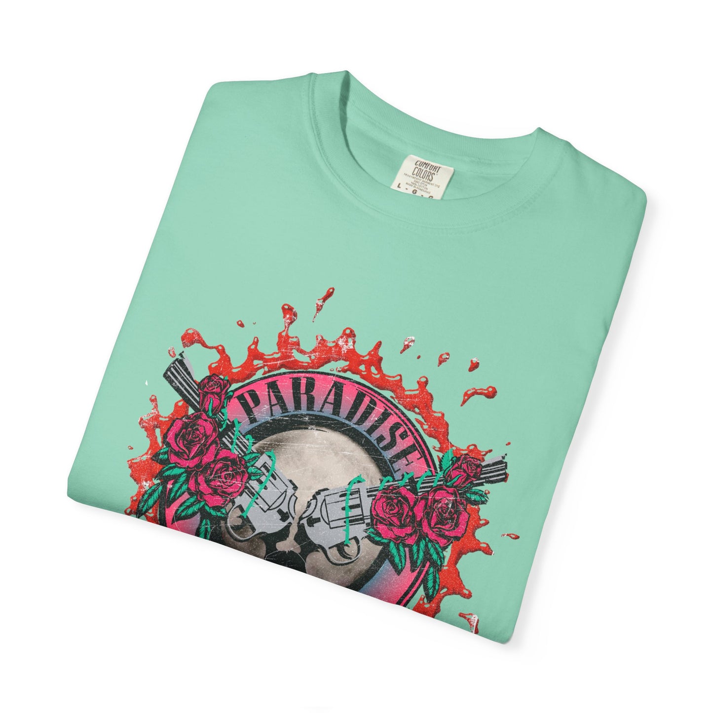 Paradise City Shirt 80s Graffiti Paint Retro Graphic Tee Comfort Color Shirt Concert Tee Trendy Festival Rocker T-shirt