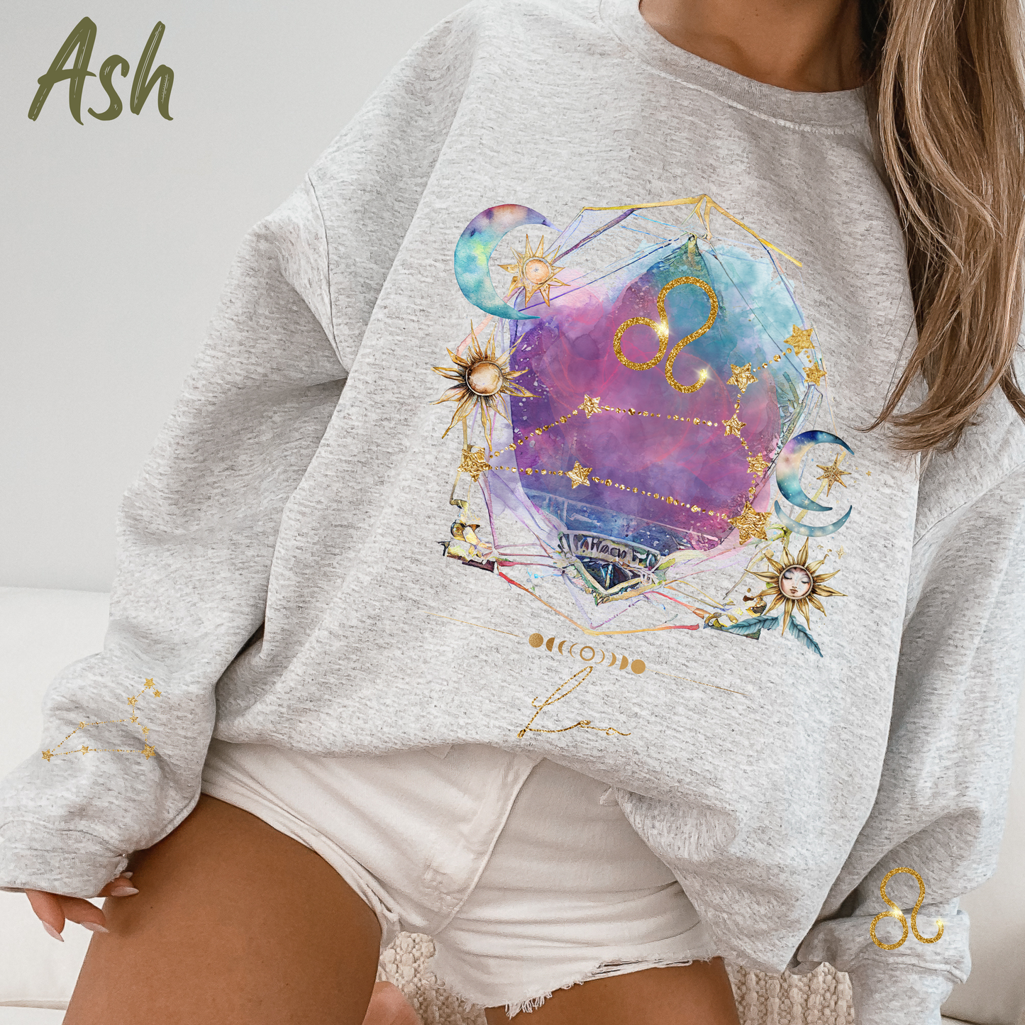 Leo Sweatshirt Leo Gift Astrology Sweatshirt Vintage Leo Zodiac Shirt Retro Boho Celestial Sweatshirt Leo Birthday Horoscope Gifts For Her