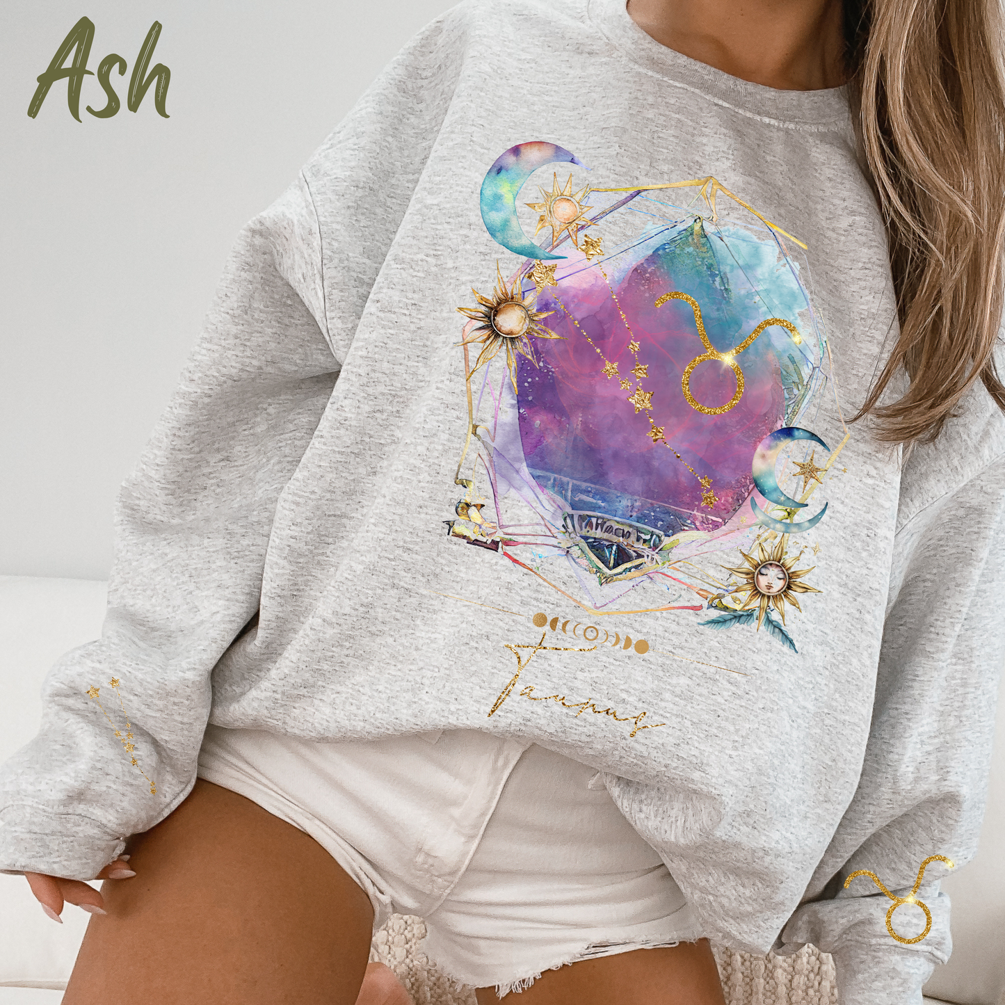 Taurus Sweatshirt Taurus Gift Astrology Sweatshirt Vintage Taurus Zodiac Shirt Retro Boho Celestial Sweatshirt Taurus Birthday Horoscope