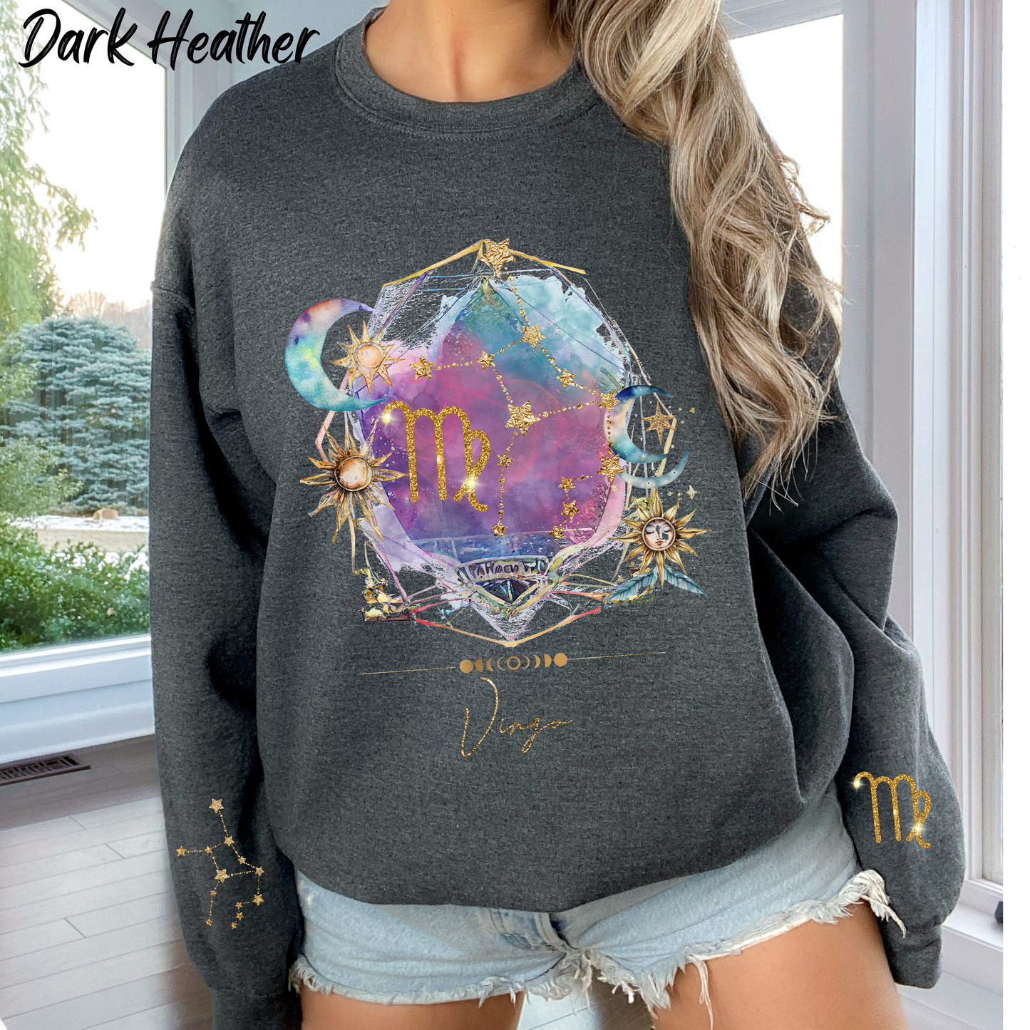 Virgo Sweatshirt Virgo Gift Unisex Astrology Sweatshirt Vintage Virgo Shirt Retro Boho Celestial Sweatshirt Virgo Birthday Zodiac Sweatshirt