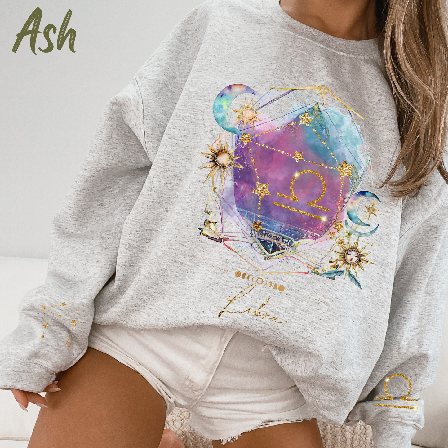 Libra Sweatshirt Libra Gift Unisex Astrology Sweatshirt Vintage Libra Shirt Retro Boho Celestial Sweatshirt Libra Birthday Zodiac Shirt