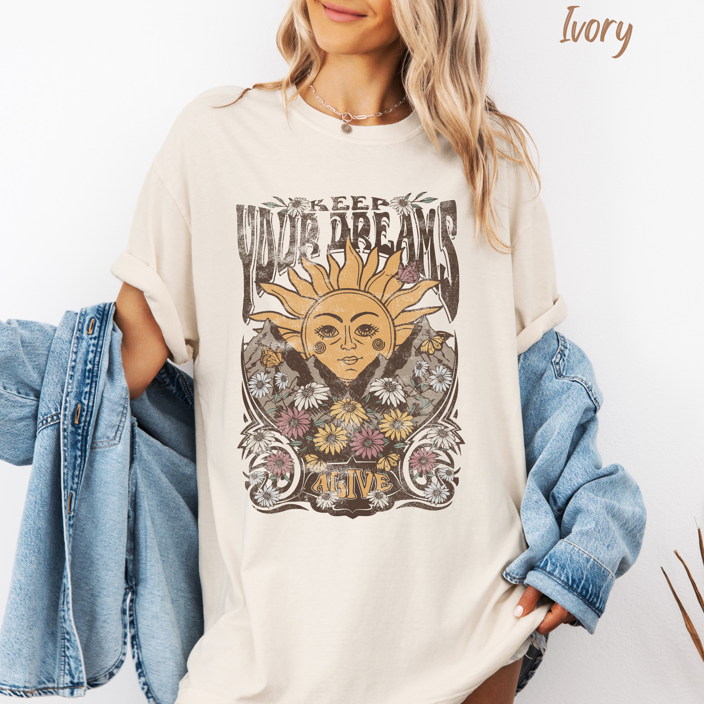Keep Your Dreams Alive Beach Tee Comfort Color T-shirt Retro Shirt Boho Tee Hippie t-shirt