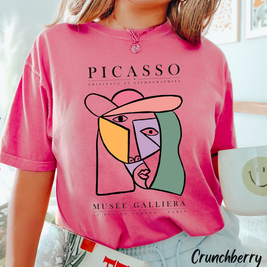 Picasso Shirt  For Women Trendy Vintage Tee Modern Art Graphic t shirt Picasso Art Print Tee Urban Boho Glamour Artsy T-shirt