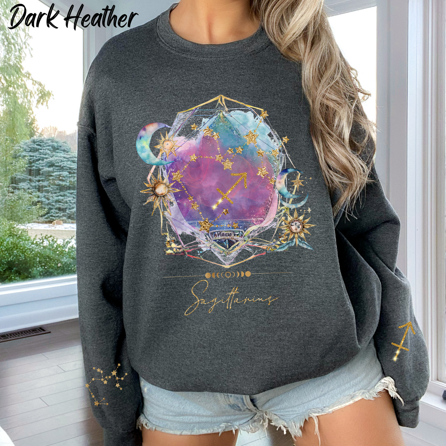 Sagittarius Sweatshirt Sagittarius Gift Astrology Sweatshirt Vintage Sagittarius Shirt Retro Boho Celestial Sweatshirt Sagittarius Birthday