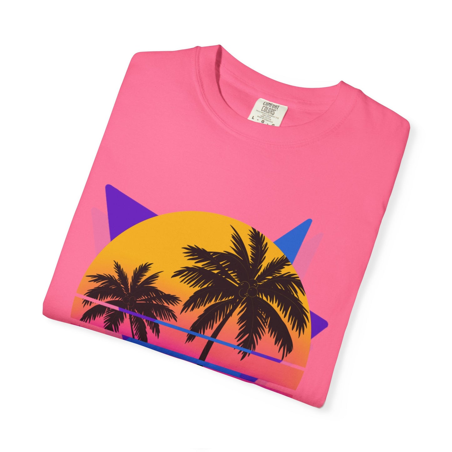 Neon Shirt Comfort Colors Shirt Retro 80's Palm Tree  Gifts For Her  Women Trendy Beach Vacation Tee Birthday Gift Teen