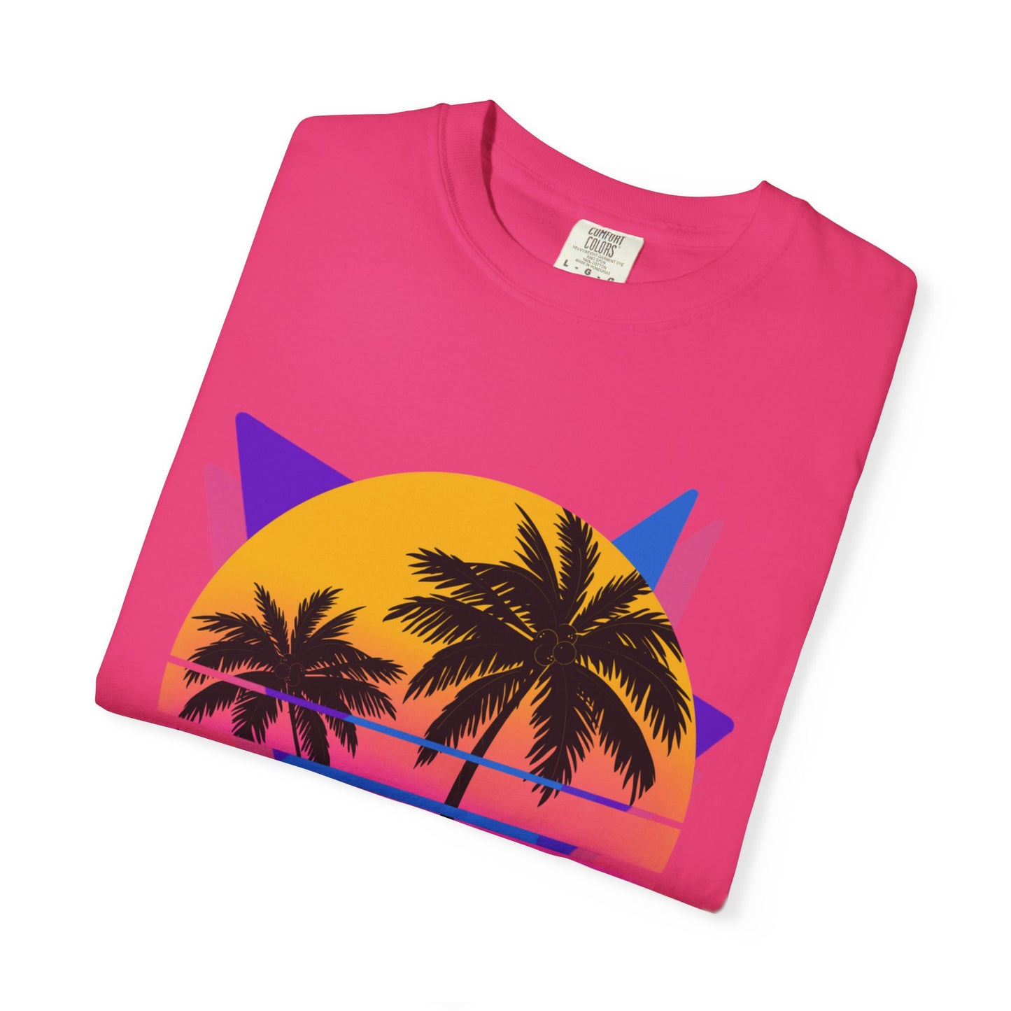 Neon Shirt Comfort Colors Shirt Retro 80's Palm Tree  Gifts For Her  Women Trendy Beach Vacation Tee Birthday Gift Teen