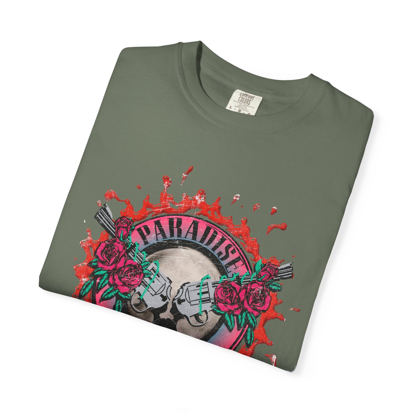 Paradise City Shirt 80s Graffiti Paint Retro Graphic Tee Comfort Color Shirt Concert Tee Trendy Festival Rocker T-shirt