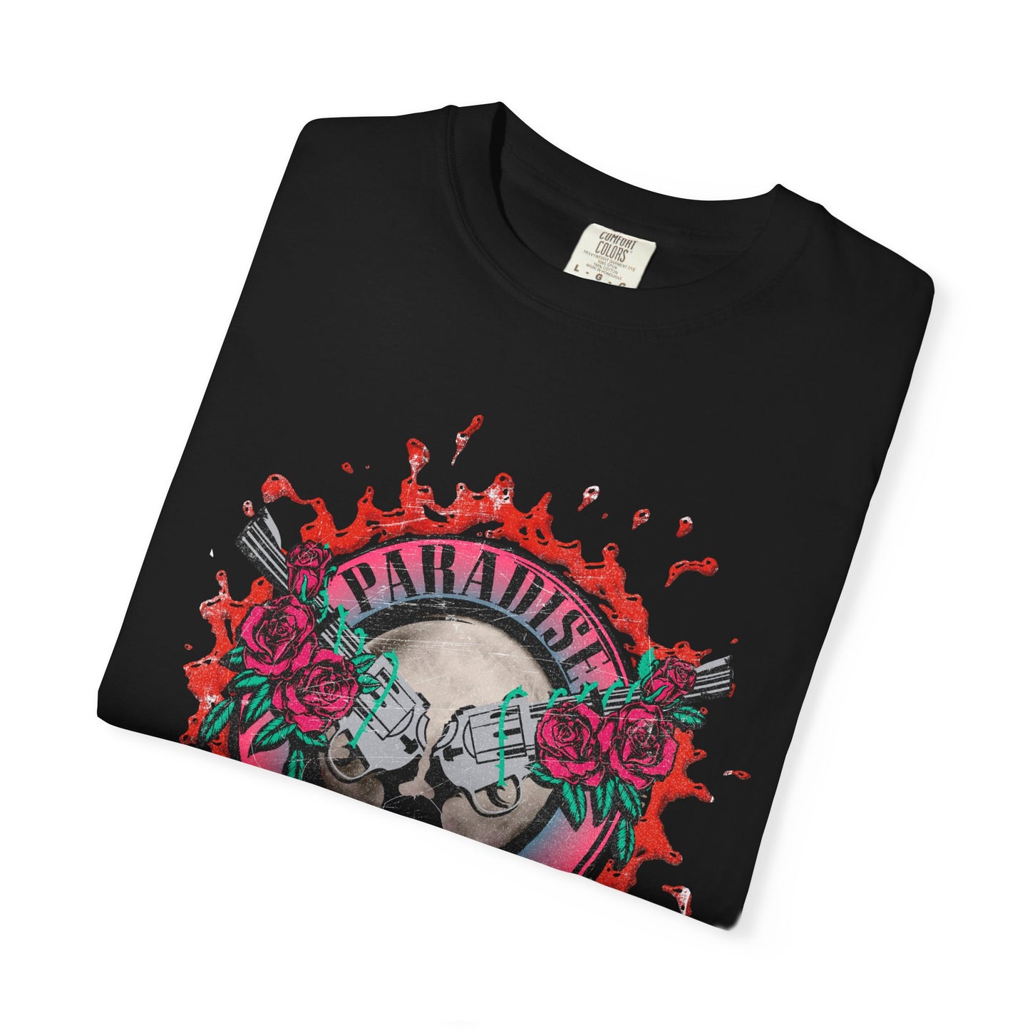 Paradise City Shirt 80s Graffiti Paint Retro Graphic Tee Comfort Color Shirt Concert Tee Trendy Festival Rocker T-shirt