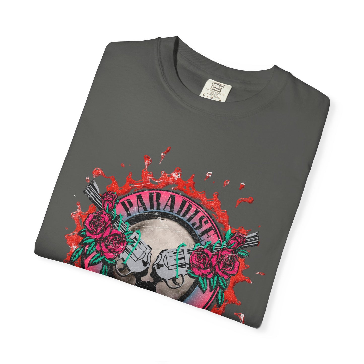 Paradise City Shirt 80s Graffiti Paint Retro Graphic Tee Comfort Color Shirt Concert Tee Trendy Festival Rocker T-shirt