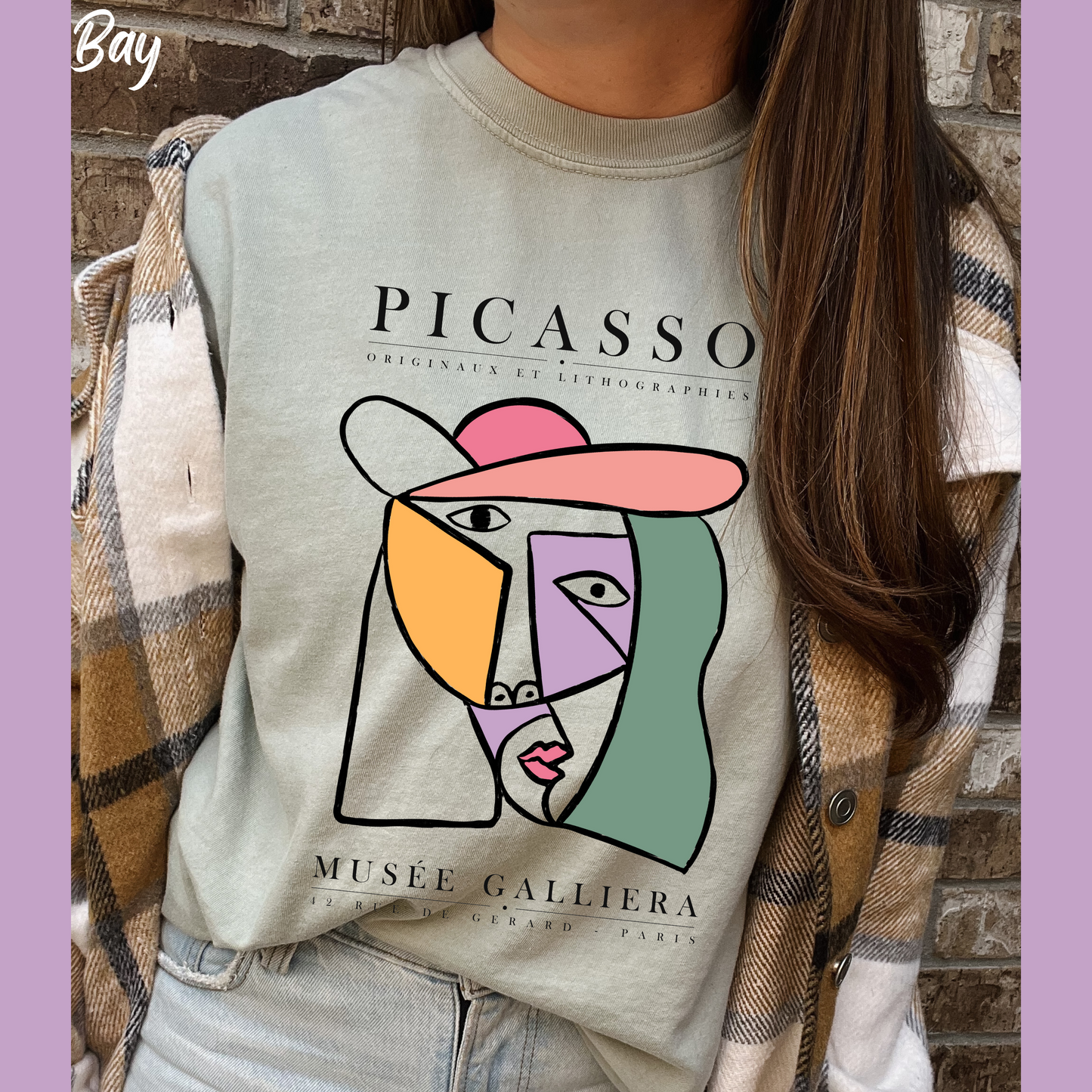 Picasso Shirt  For Women Trendy Vintage Tee Modern Art Graphic t shirt Picasso Art Print Tee Urban Boho Glamour Artsy T-shirt