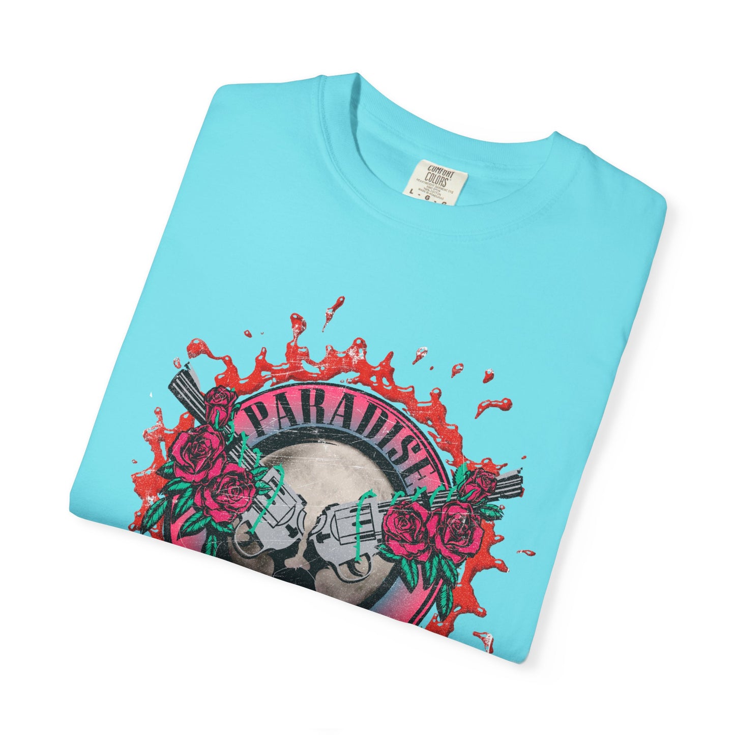Paradise City Shirt 80s Graffiti Paint Retro Graphic Tee Comfort Color Shirt Concert Tee Trendy Festival Rocker T-shirt