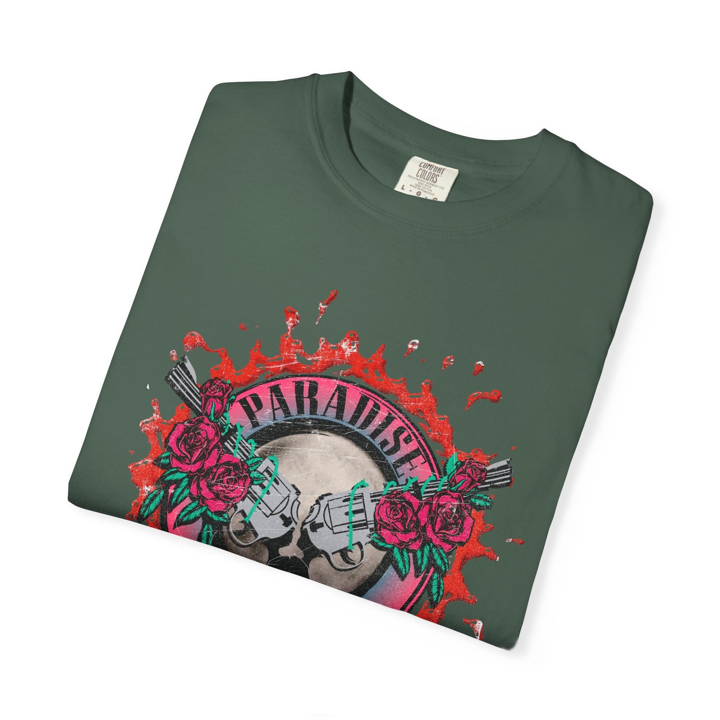 Paradise City Shirt 80s Graffiti Paint Retro Graphic Tee Comfort Color Shirt Concert Tee Trendy Festival Rocker T-shirt
