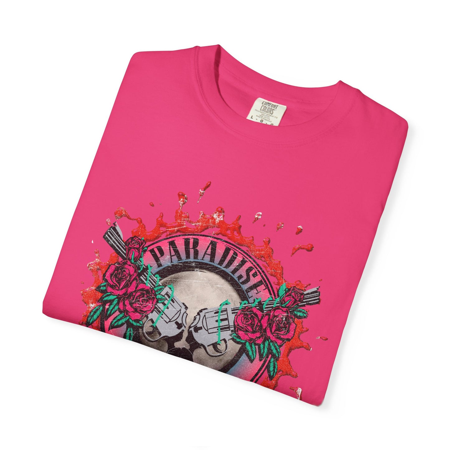 Paradise City Shirt 80s Graffiti Paint Retro Graphic Tee Comfort Color Shirt Concert Tee Trendy Festival Rocker T-shirt