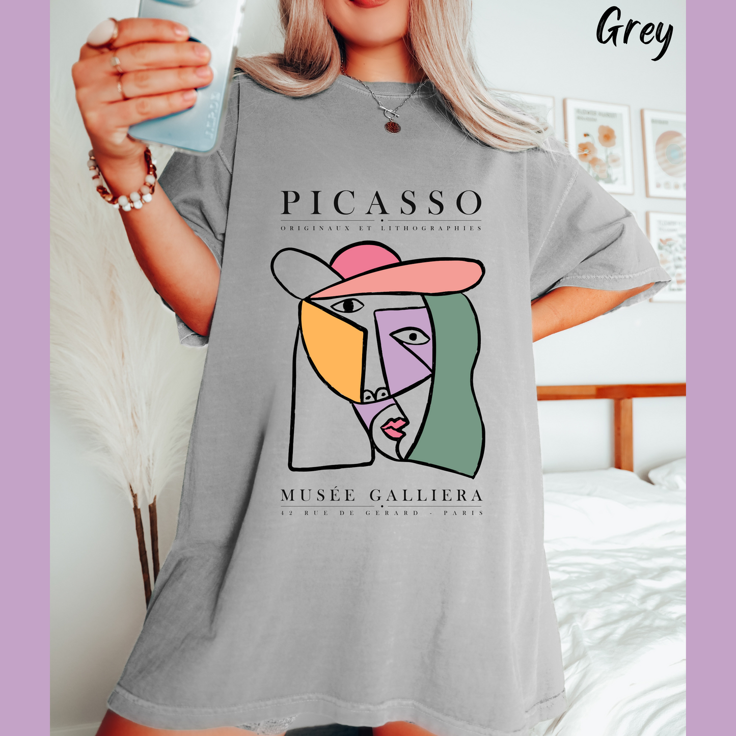Picasso Shirt  For Women Trendy Vintage Tee Modern Art Graphic t shirt Picasso Art Print Tee Urban Boho Glamour Artsy T-shirt