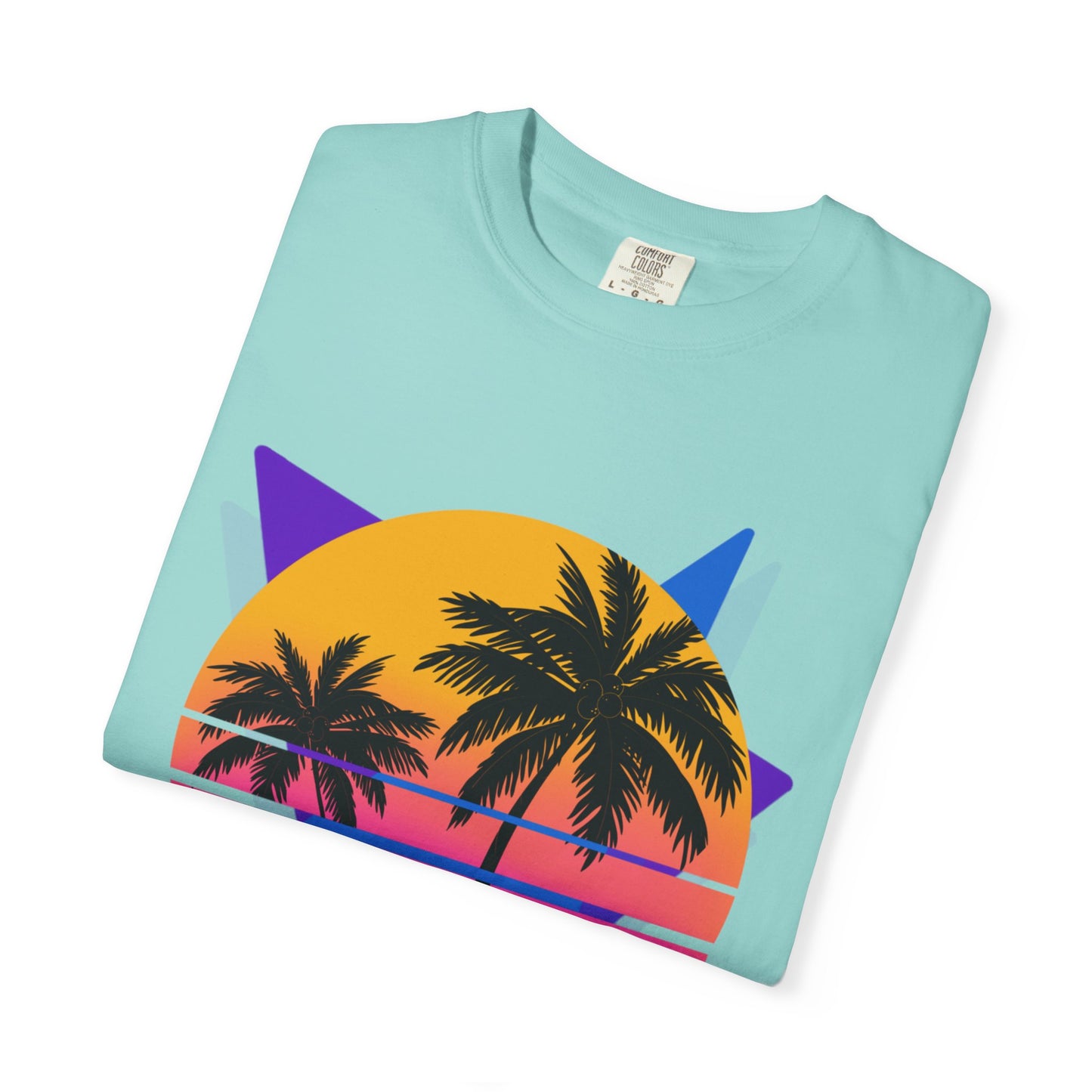Neon Shirt Comfort Colors Shirt Retro 80's Palm Tree  Gifts For Her  Women Trendy Beach Vacation Tee Birthday Gift Teen