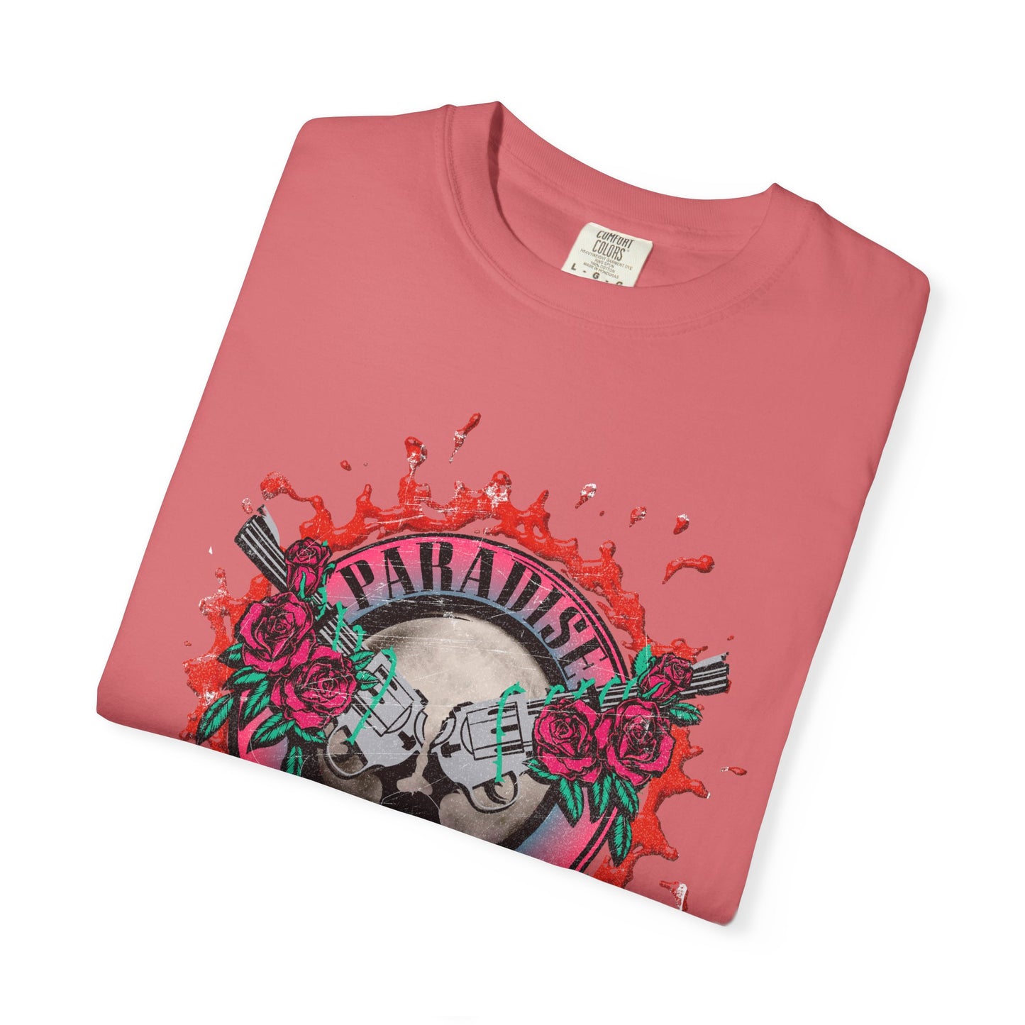 Paradise City Shirt 80s Graffiti Paint Retro Graphic Tee Comfort Color Shirt Concert Tee Trendy Festival Rocker T-shirt