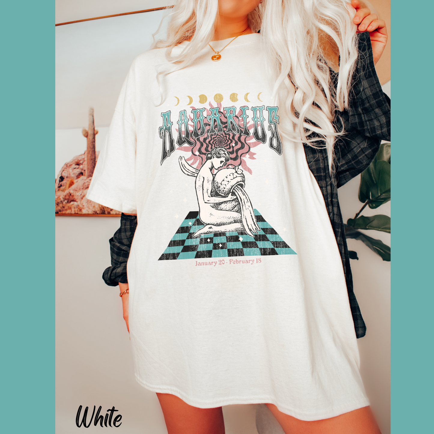 Aquarius Shirt Trendy Zodiac Comfort Colors  Graphic T shirt Astrology Tee Vintage Aquarius Birthday Gift