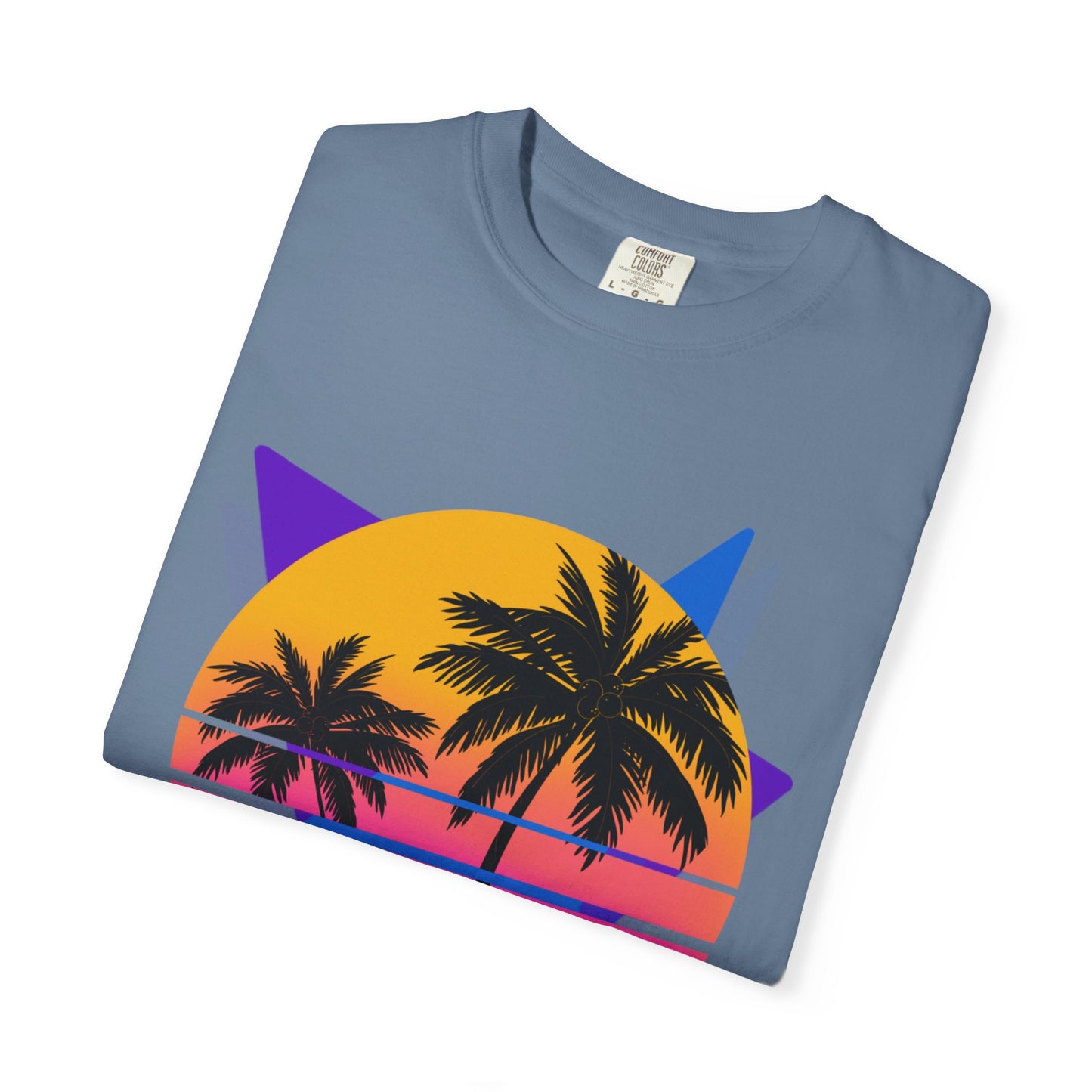 Neon Shirt Comfort Colors Shirt Retro 80's Palm Tree  Gifts For Her  Women Trendy Beach Vacation Tee Birthday Gift Teen