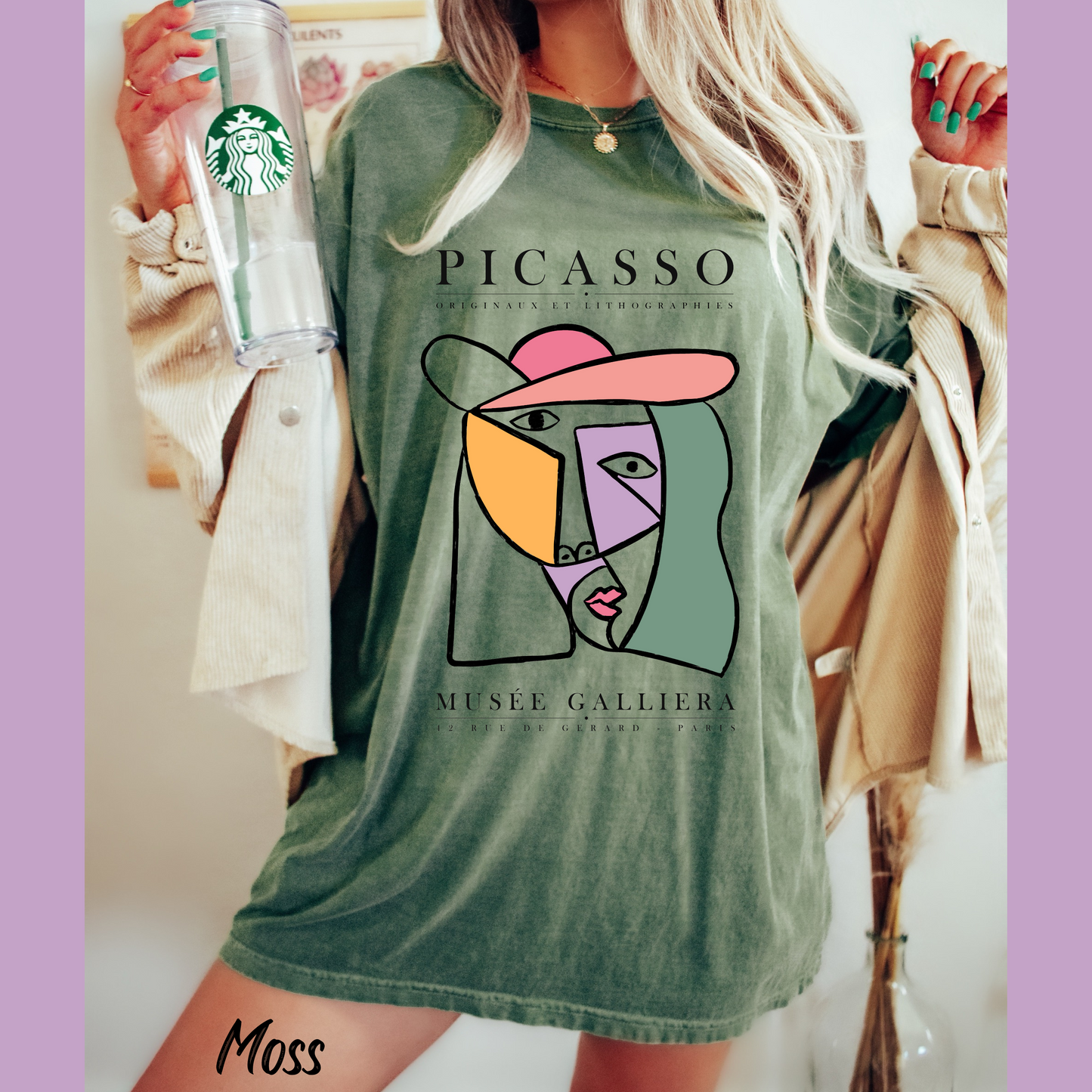 Picasso Shirt  For Women Trendy Vintage Tee Modern Art Graphic t shirt Picasso Art Print Tee Urban Boho Glamour Artsy T-shirt