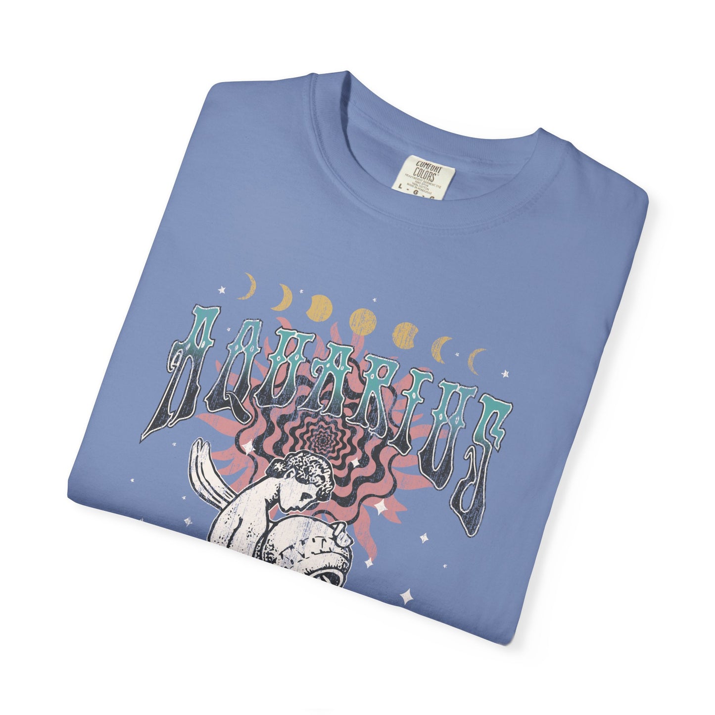 Aquarius Shirt Trendy Zodiac Comfort Colors  Graphic T shirt Astrology Tee Vintage Aquarius Birthday Gift