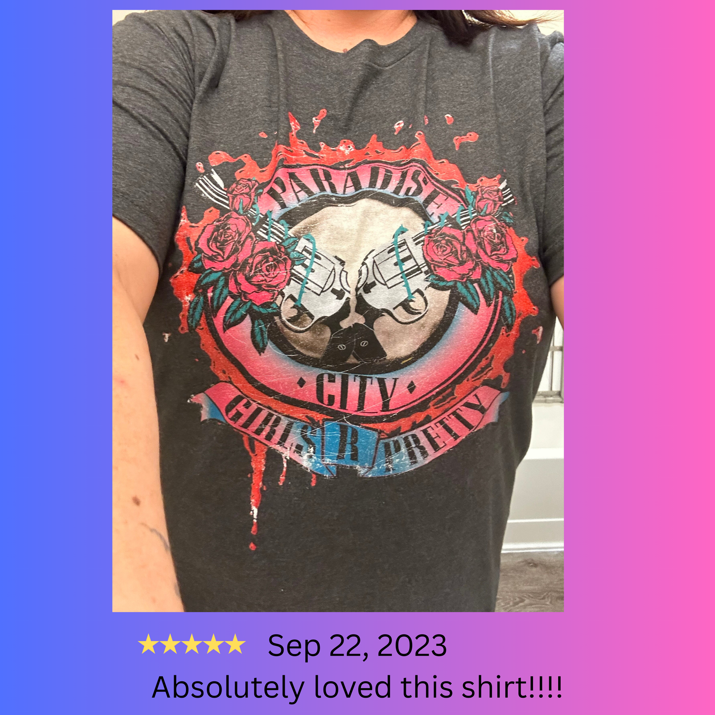 Paradise City Shirt 80s Graffiti Paint Retro Graphic Tee Comfort Color Shirt Concert Tee Trendy Festival Rocker T-shirt
