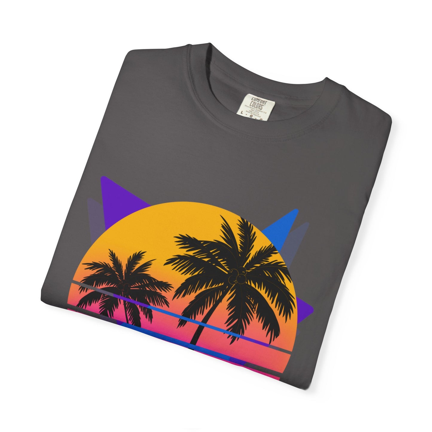 Neon Shirt Comfort Colors Shirt Retro 80's Palm Tree  Gifts For Her  Women Trendy Beach Vacation Tee Birthday Gift Teen